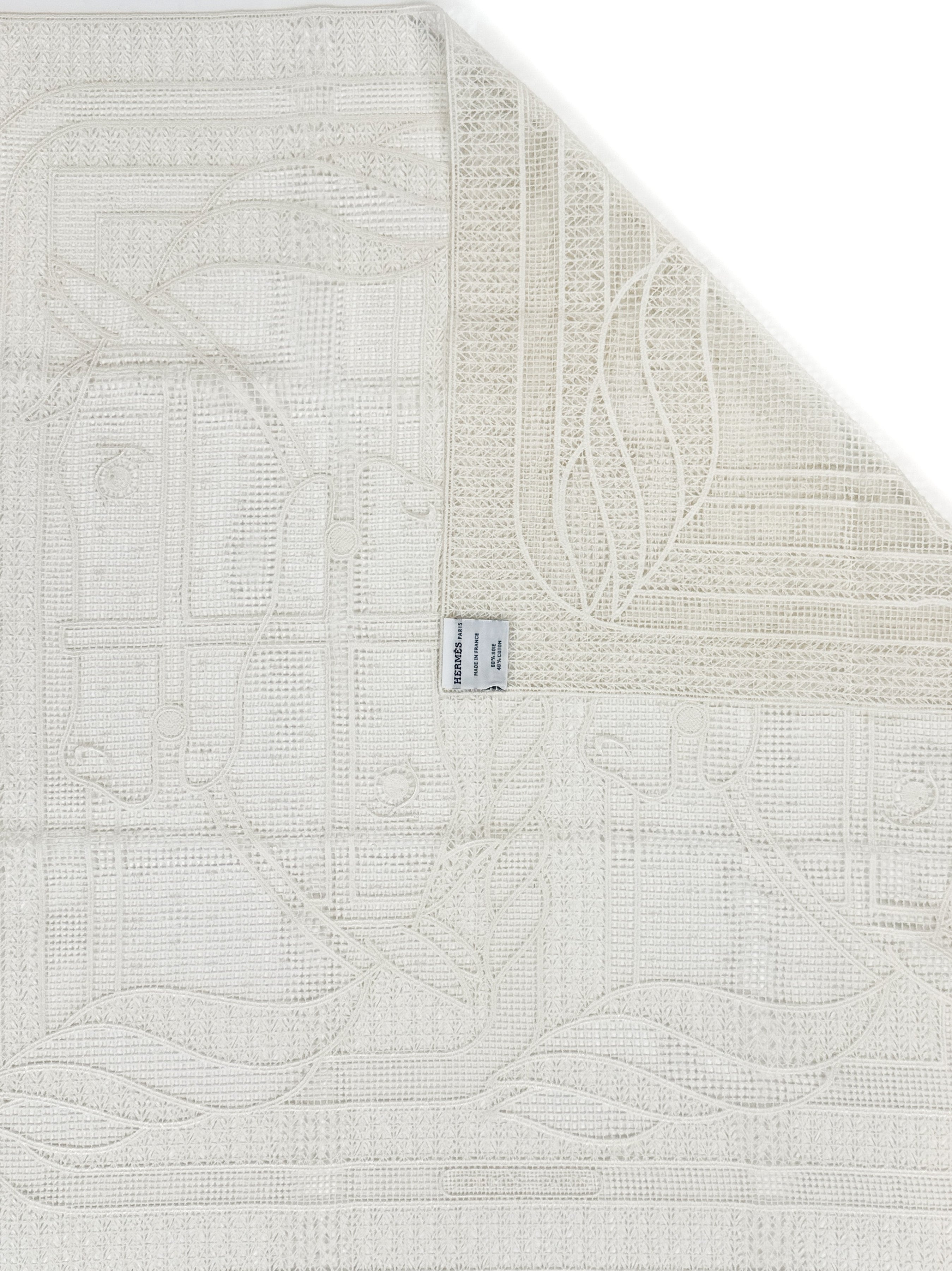 Hermès Guipure Quadrige Cotton Silk 60