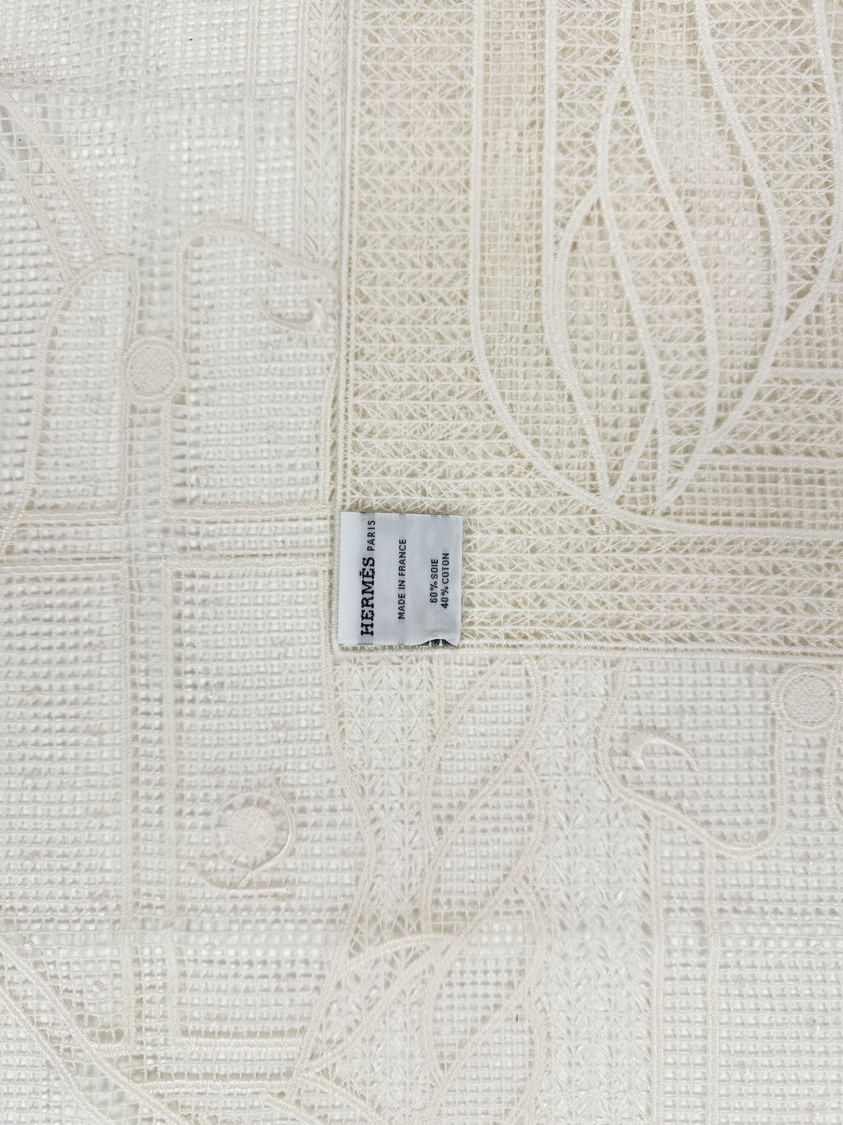 Hermès Guipure Quadrige Cotton Silk 60