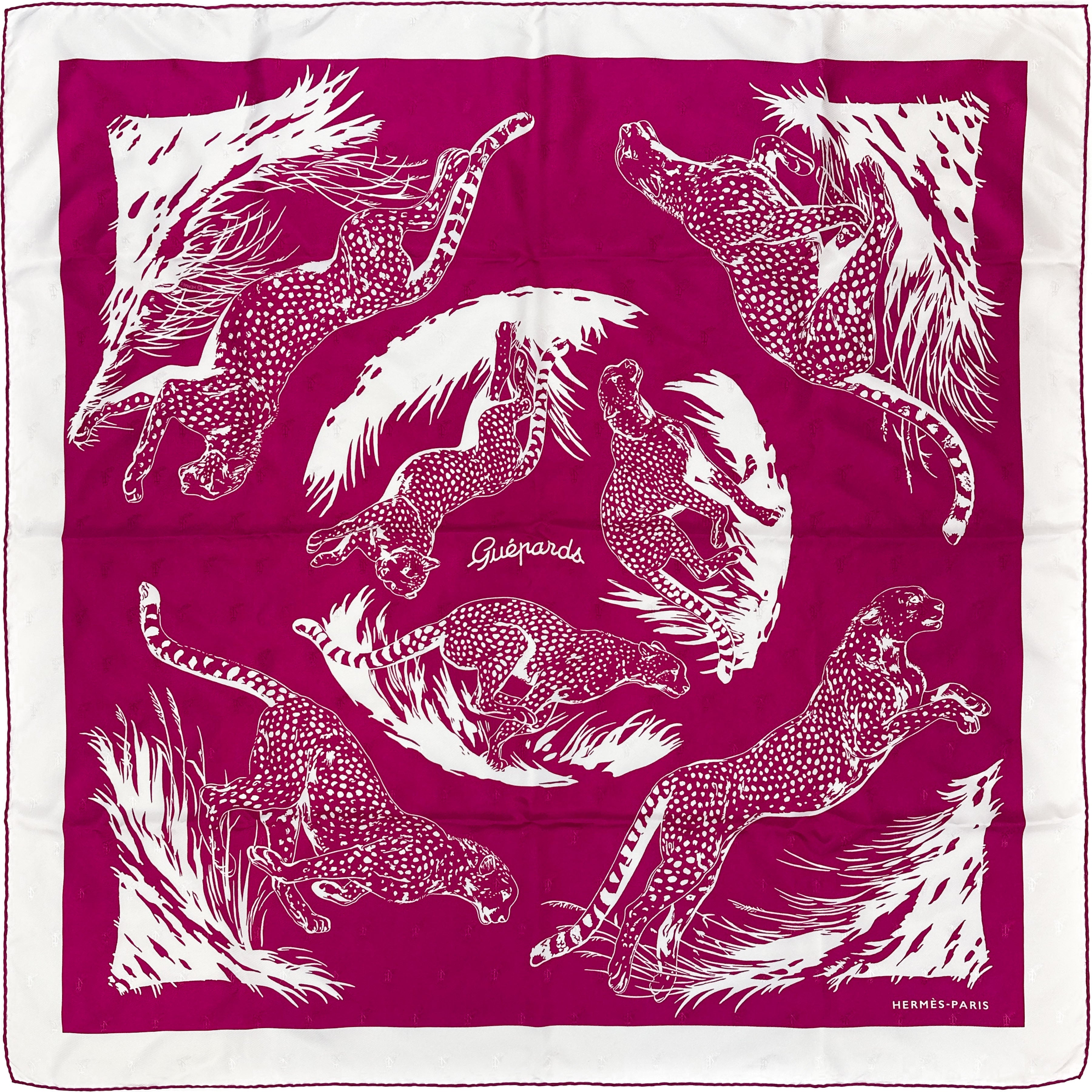 Hermès Guépards Tatouages Jacquard 90