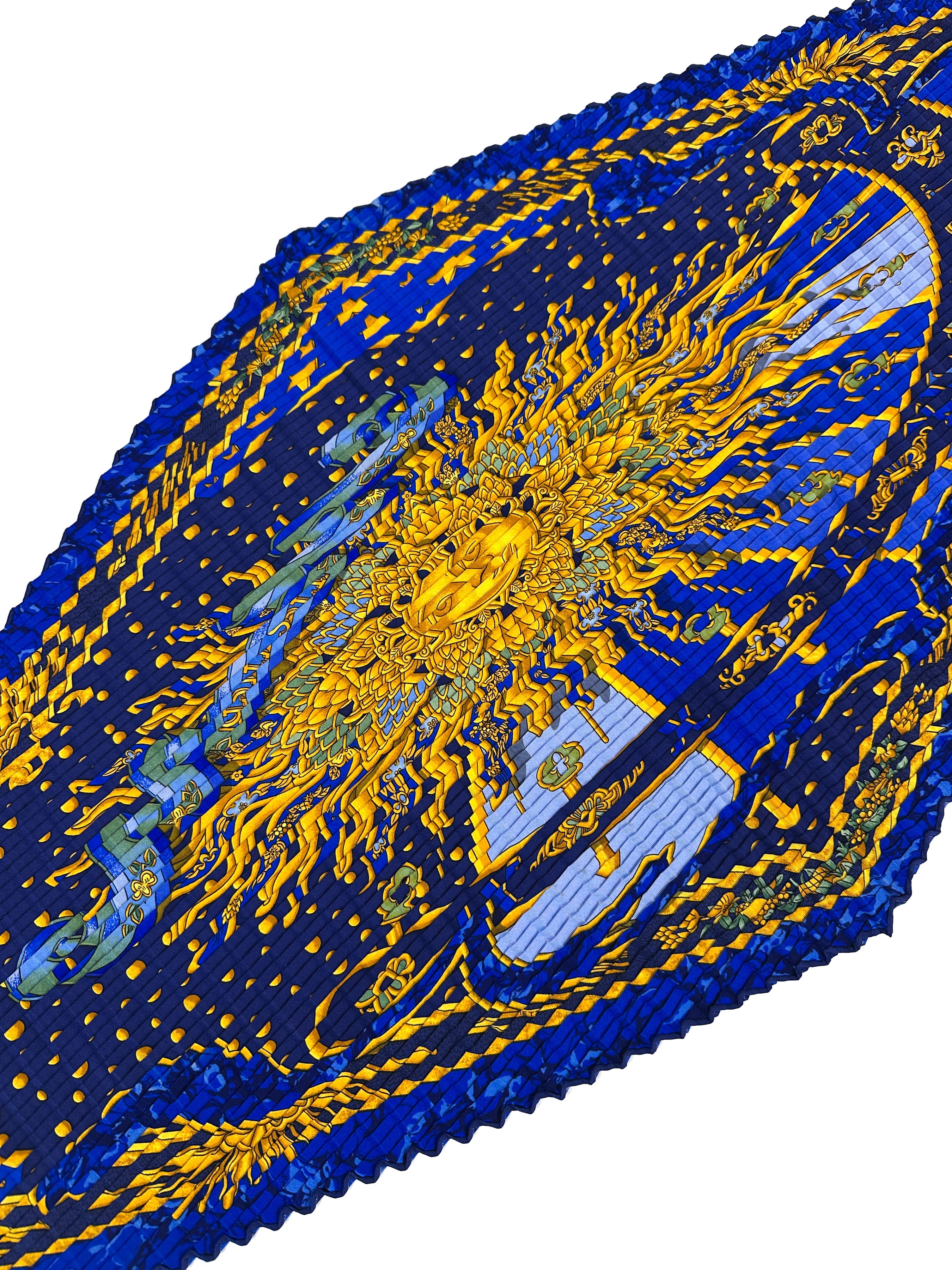 Hermès Gloria Soli Mosaic Plissé 90