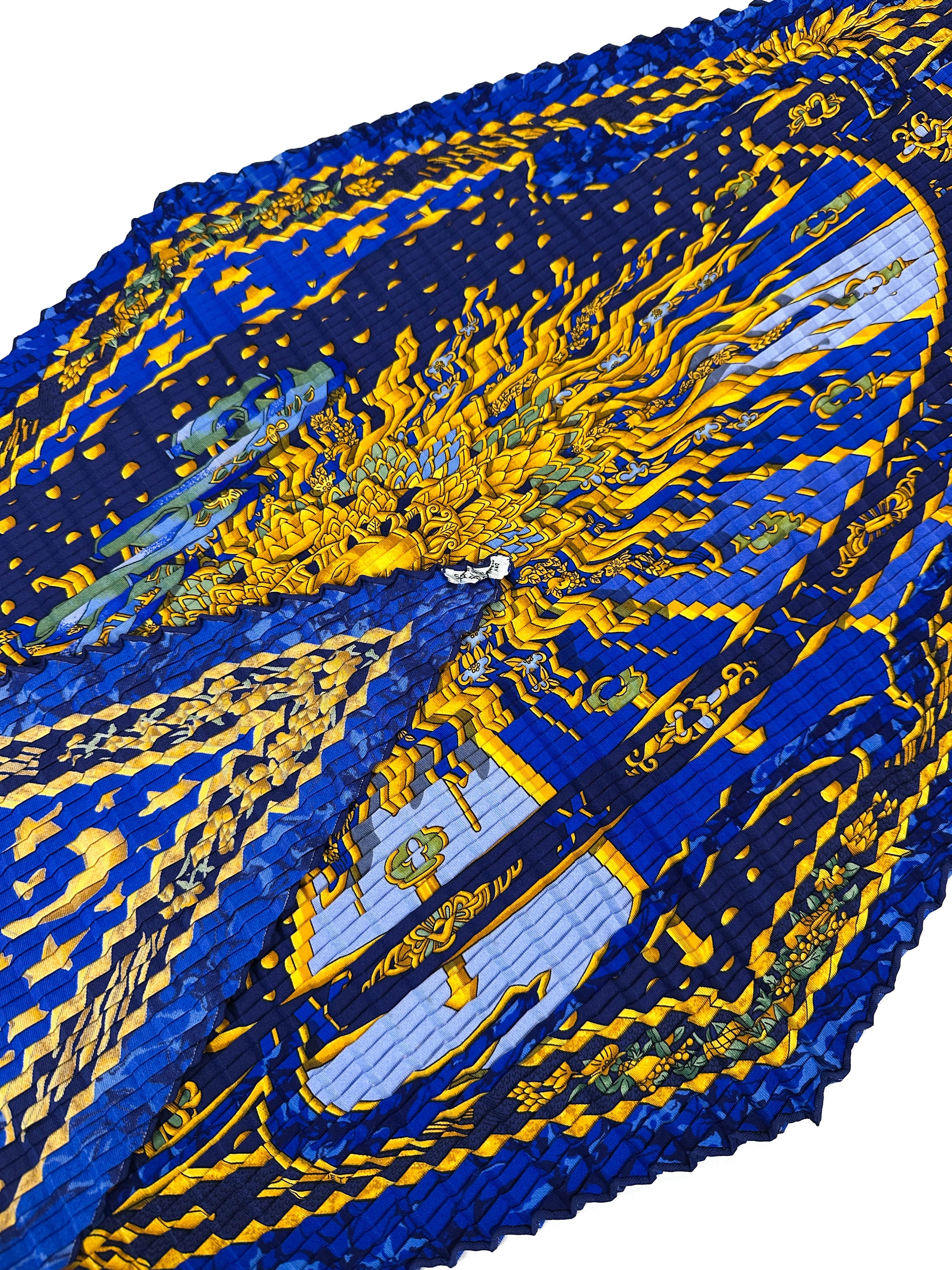 Hermès Gloria Soli Mosaic Plissé 90