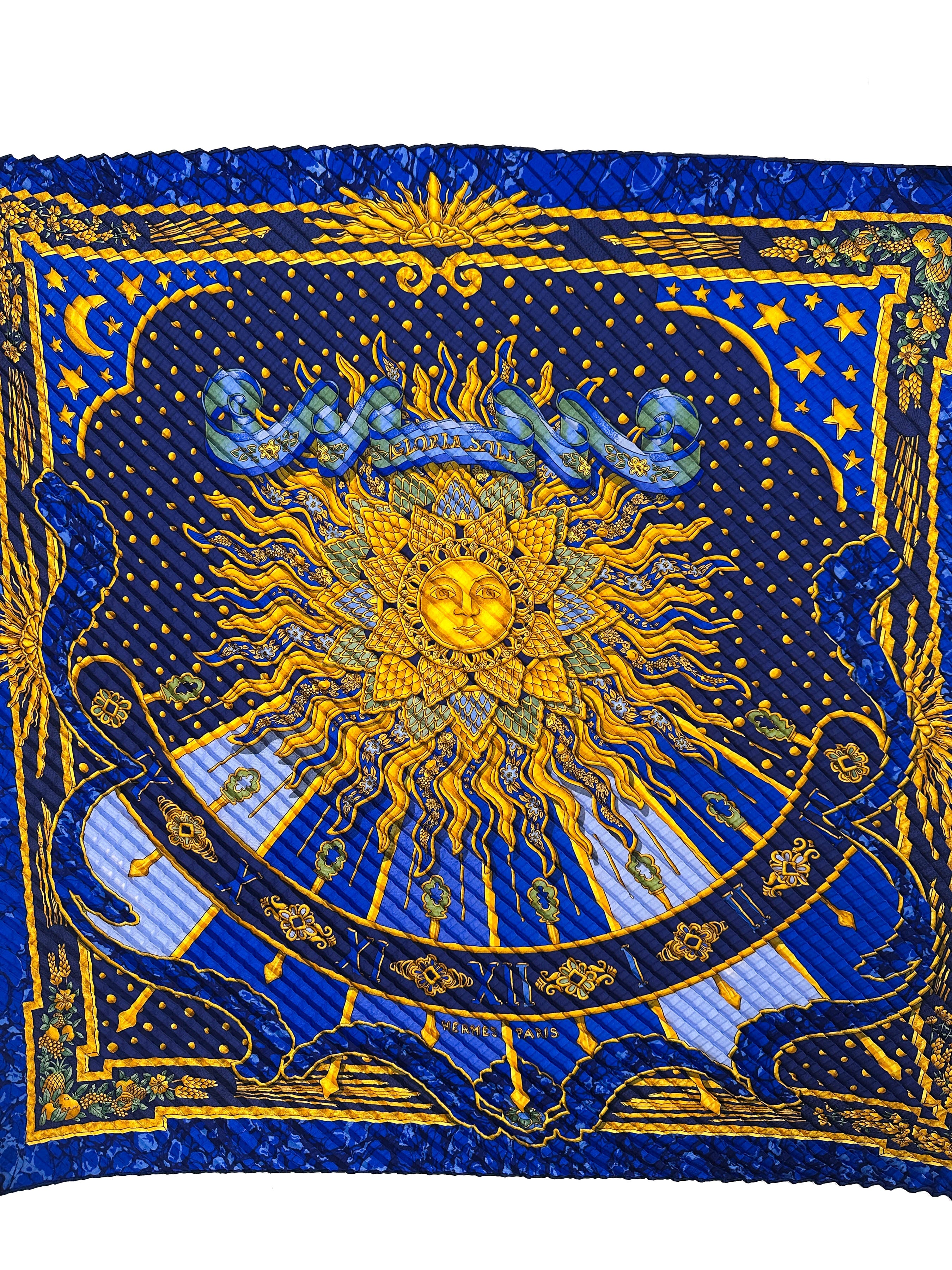 Hermès Gloria Soli Mosaic Plissé 90