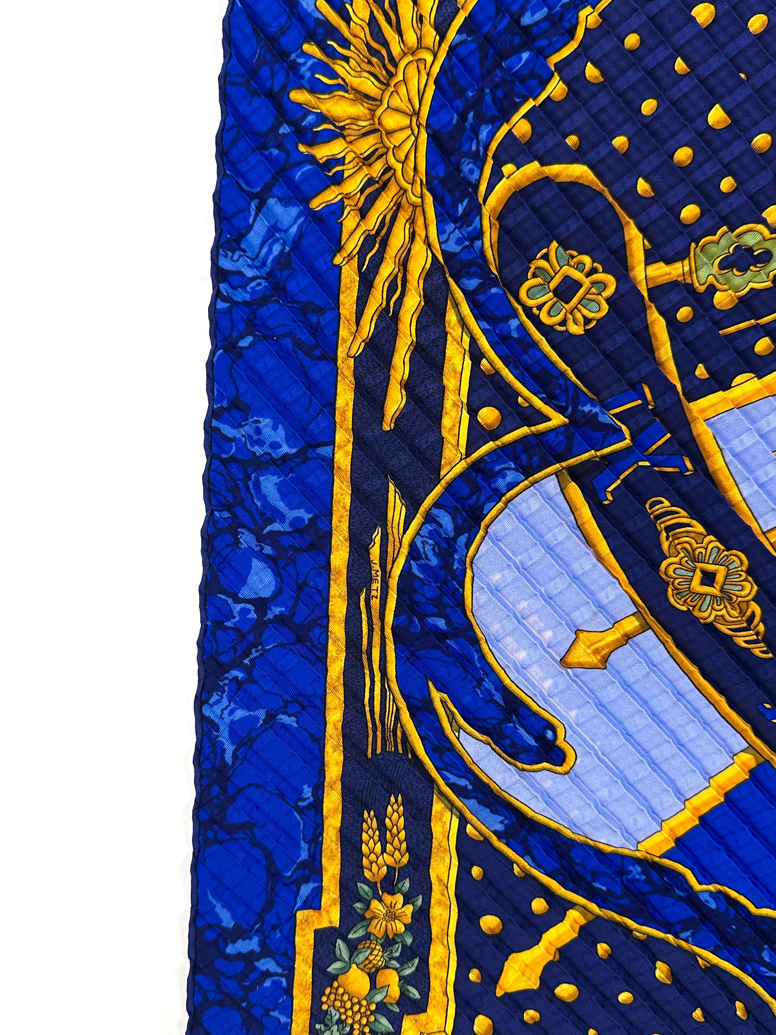 Hermès Gloria Soli Mosaic Plissé 90