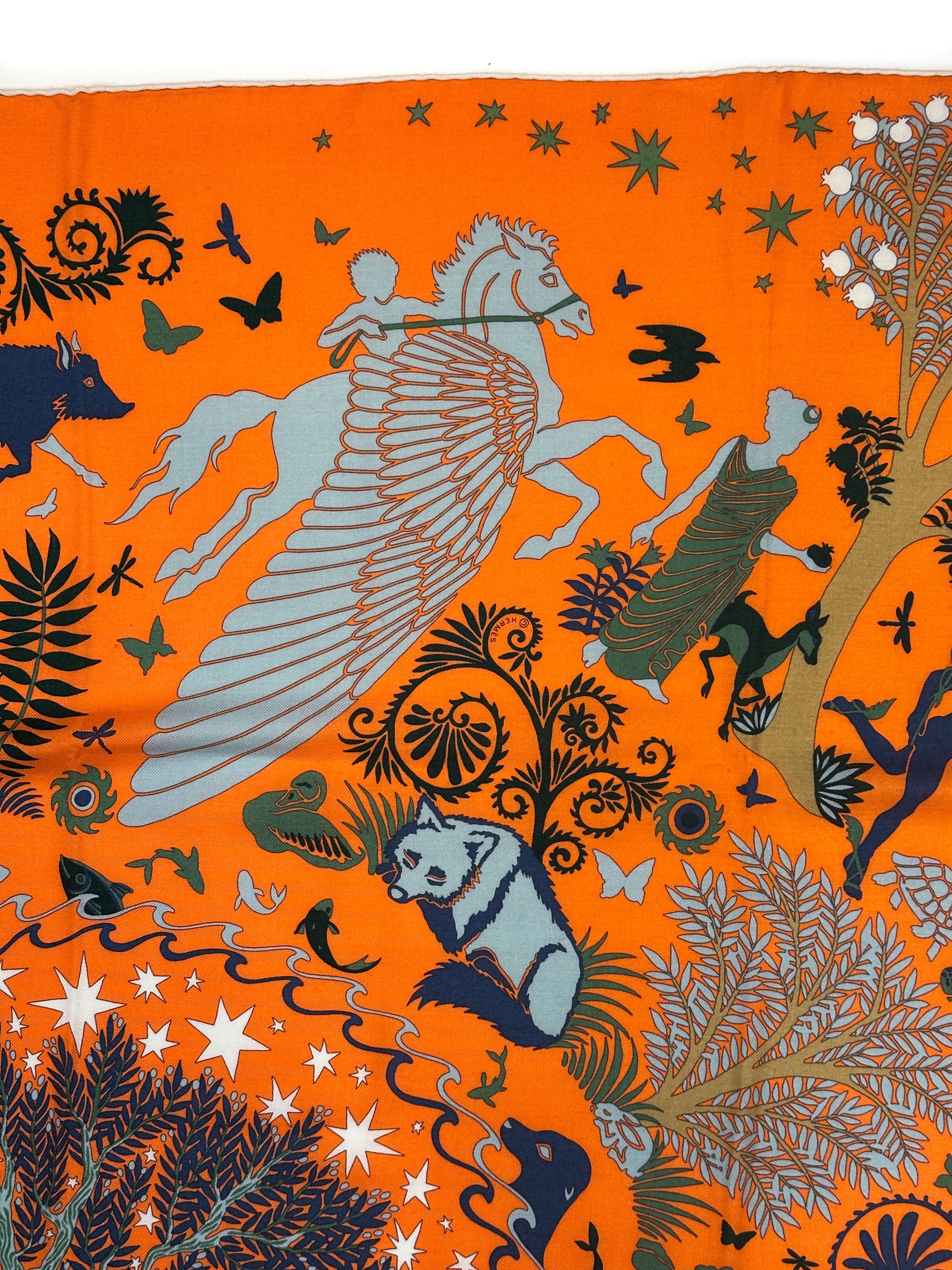 Hermès Sous le Charme d'Orphée Cashmere Silk 140