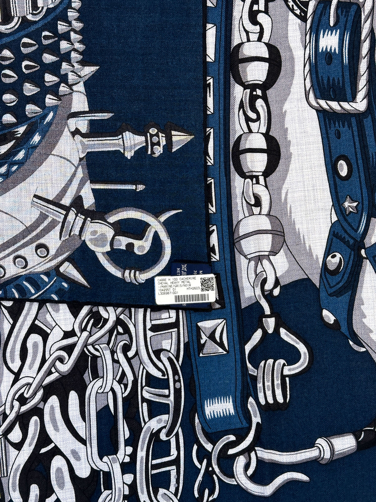 Hermès Cheval Heavy Metal Cashmere Silk 100
