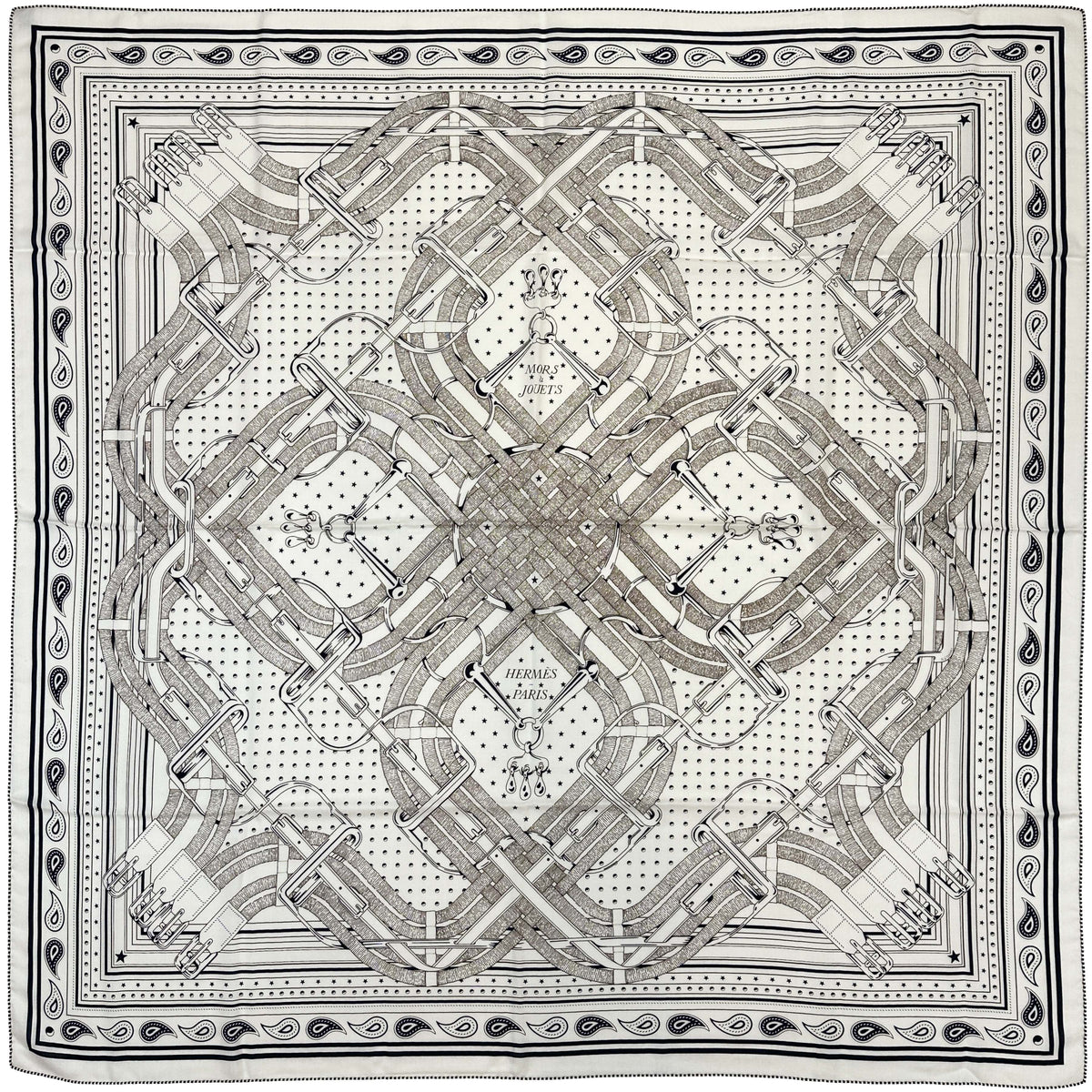 Hermès Mors à Jouets Bandana Cashmere Silk 140