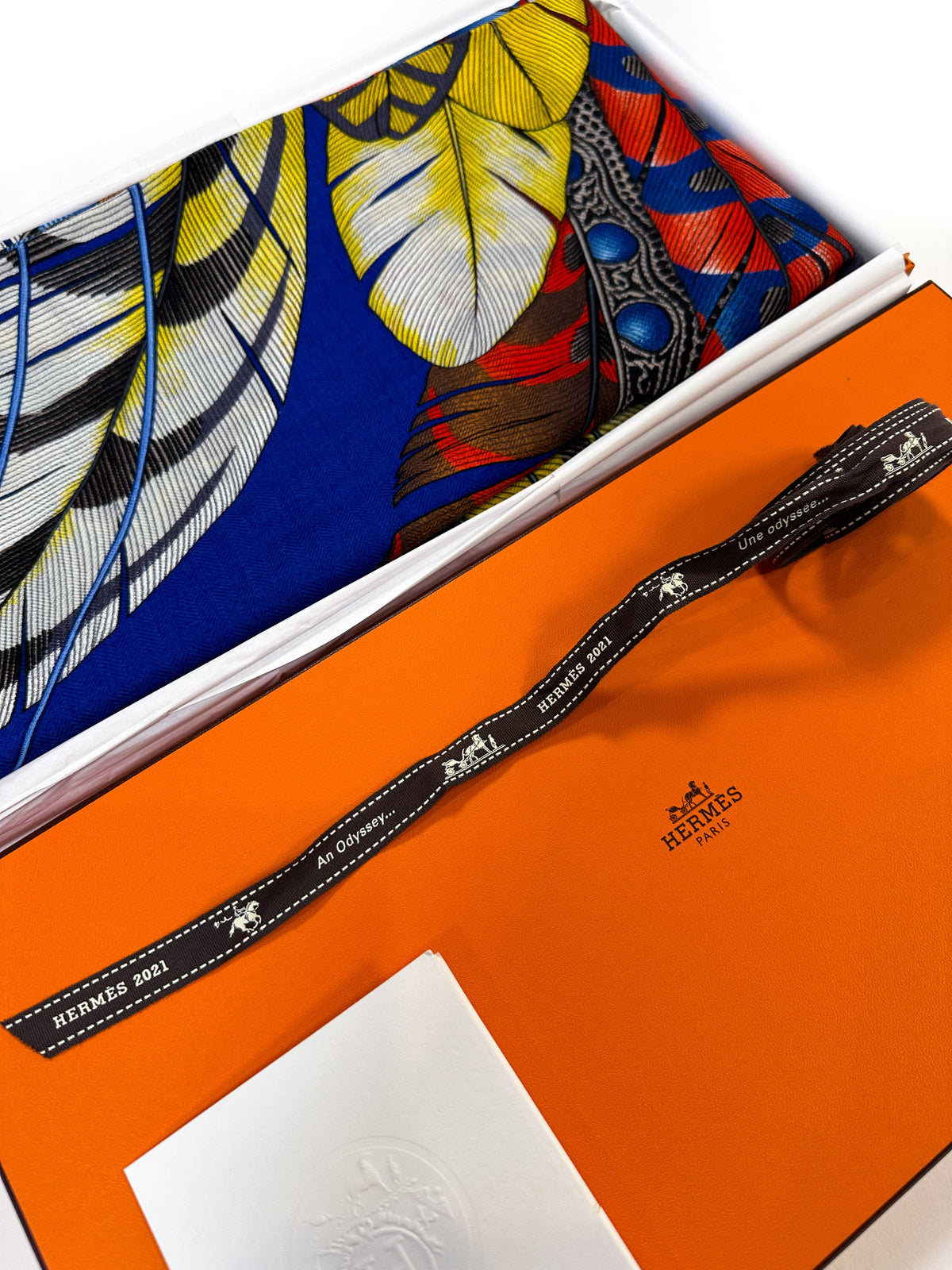Hermès Plumes en Fête Cashmere Silk 140