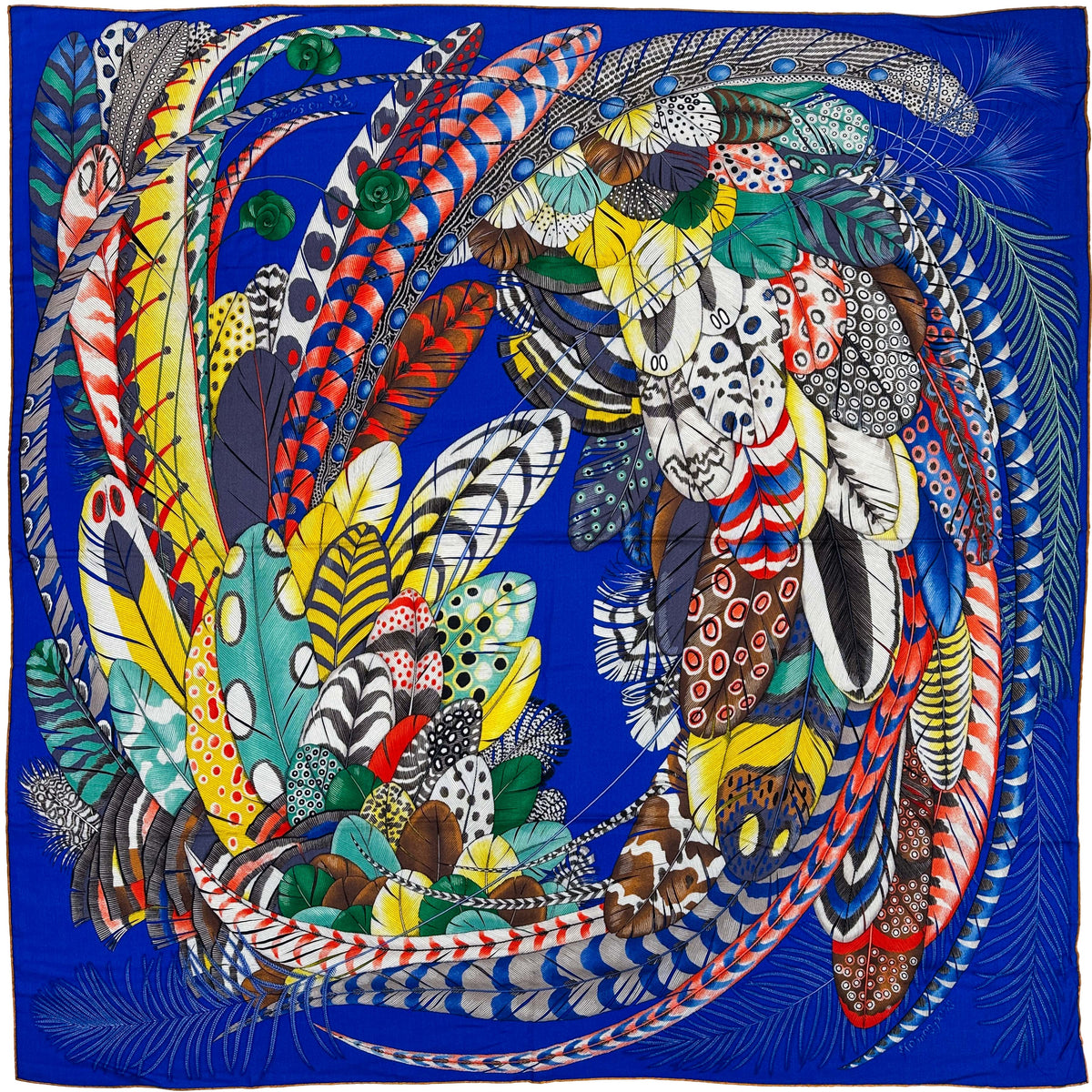 Hermès Plumes en Fête Cashmere Silk 140
