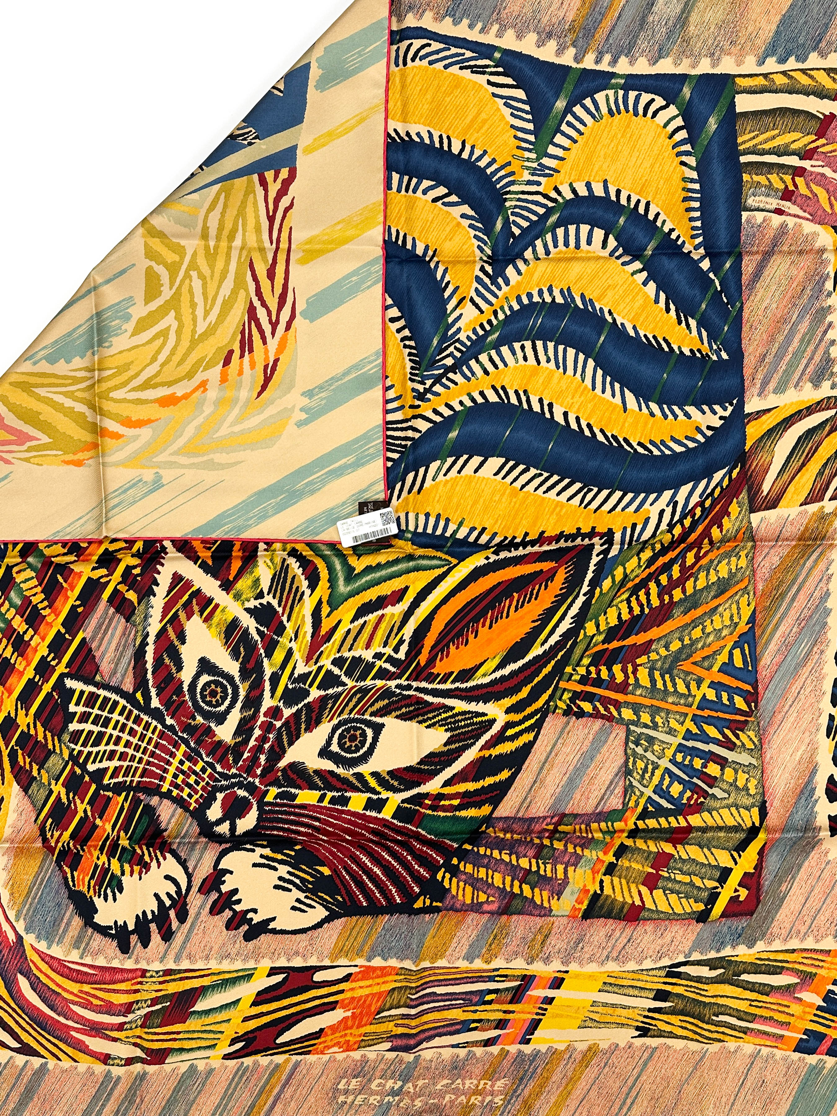 Hermès Le Chat Carre 90