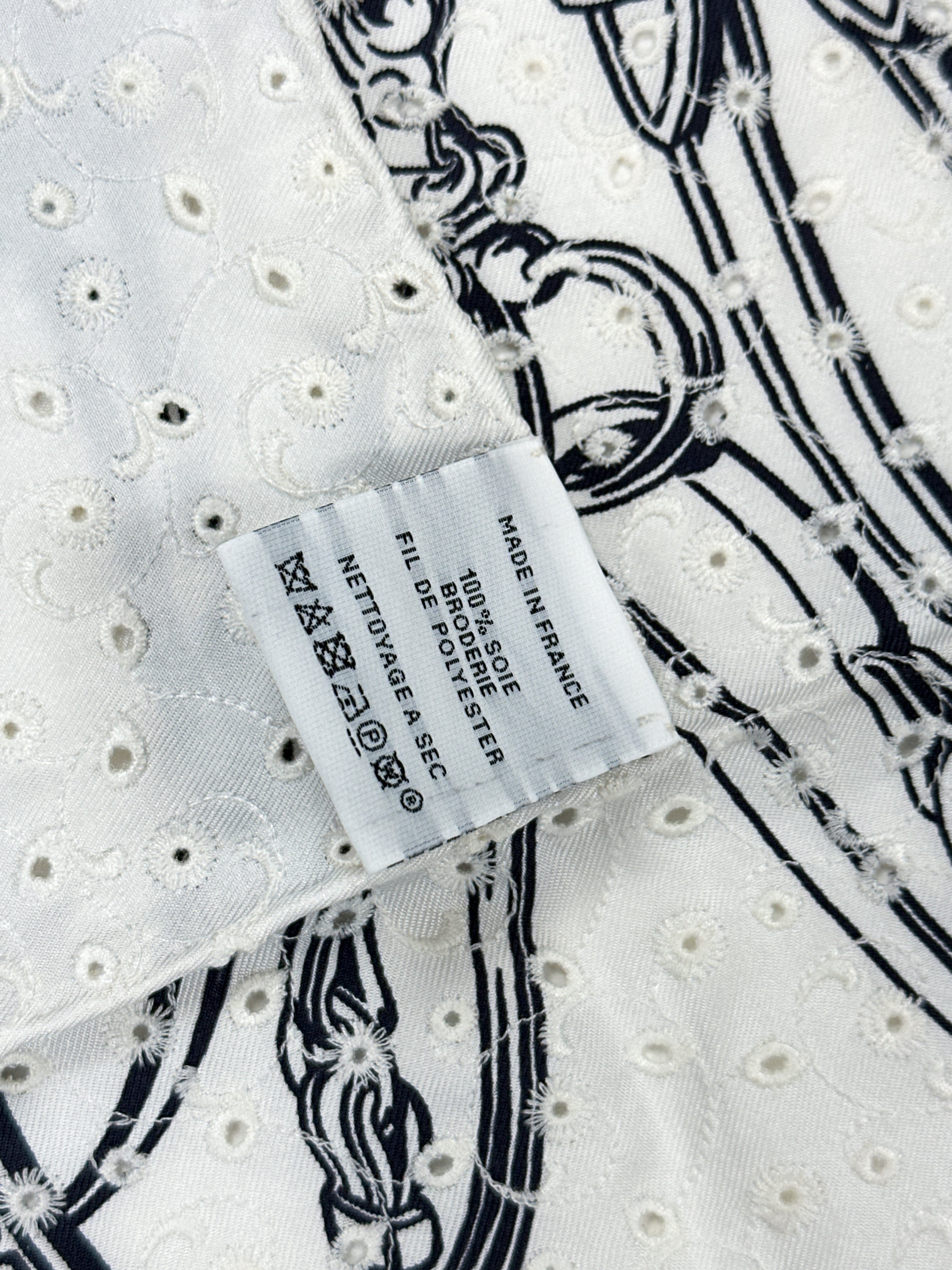 Hermès Brides de Gala Broderie Anglaise 70