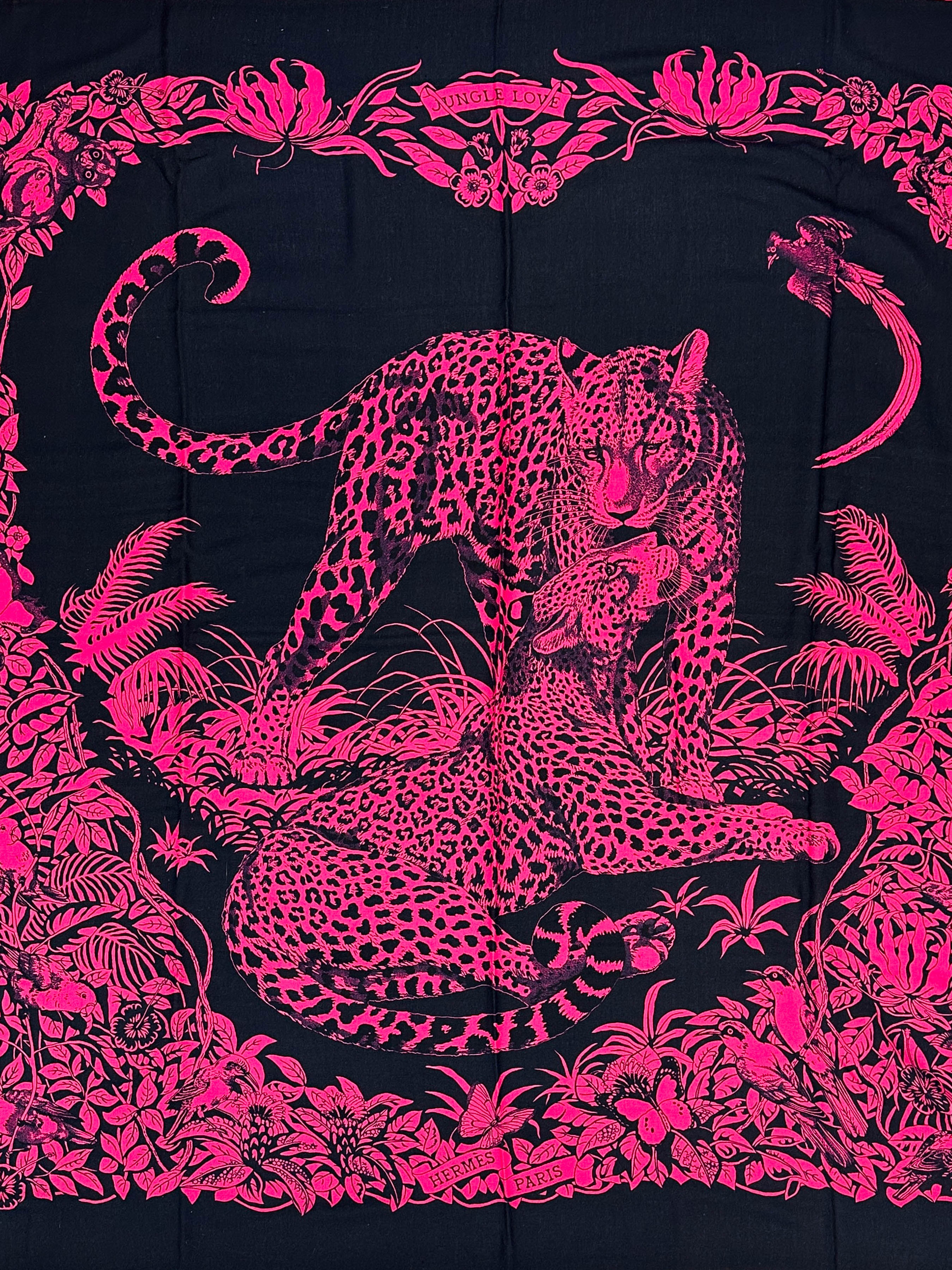 Hermès Jungle Love Tatouages Cashmere Silk 140