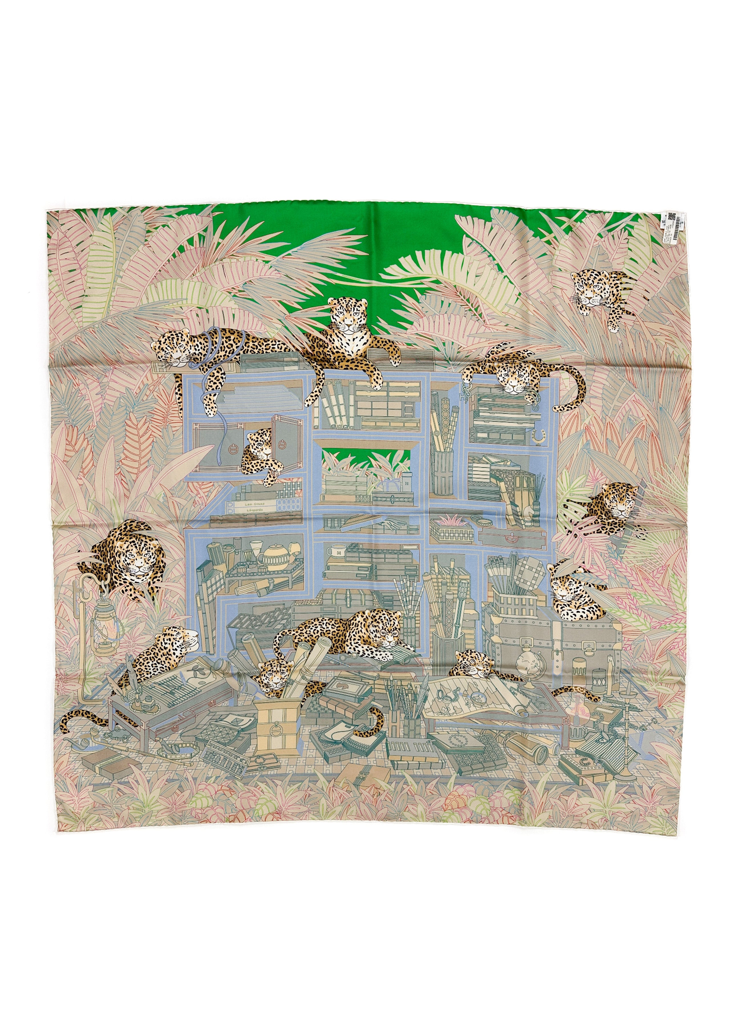 Hermès Douze Leopards Double Face 90
