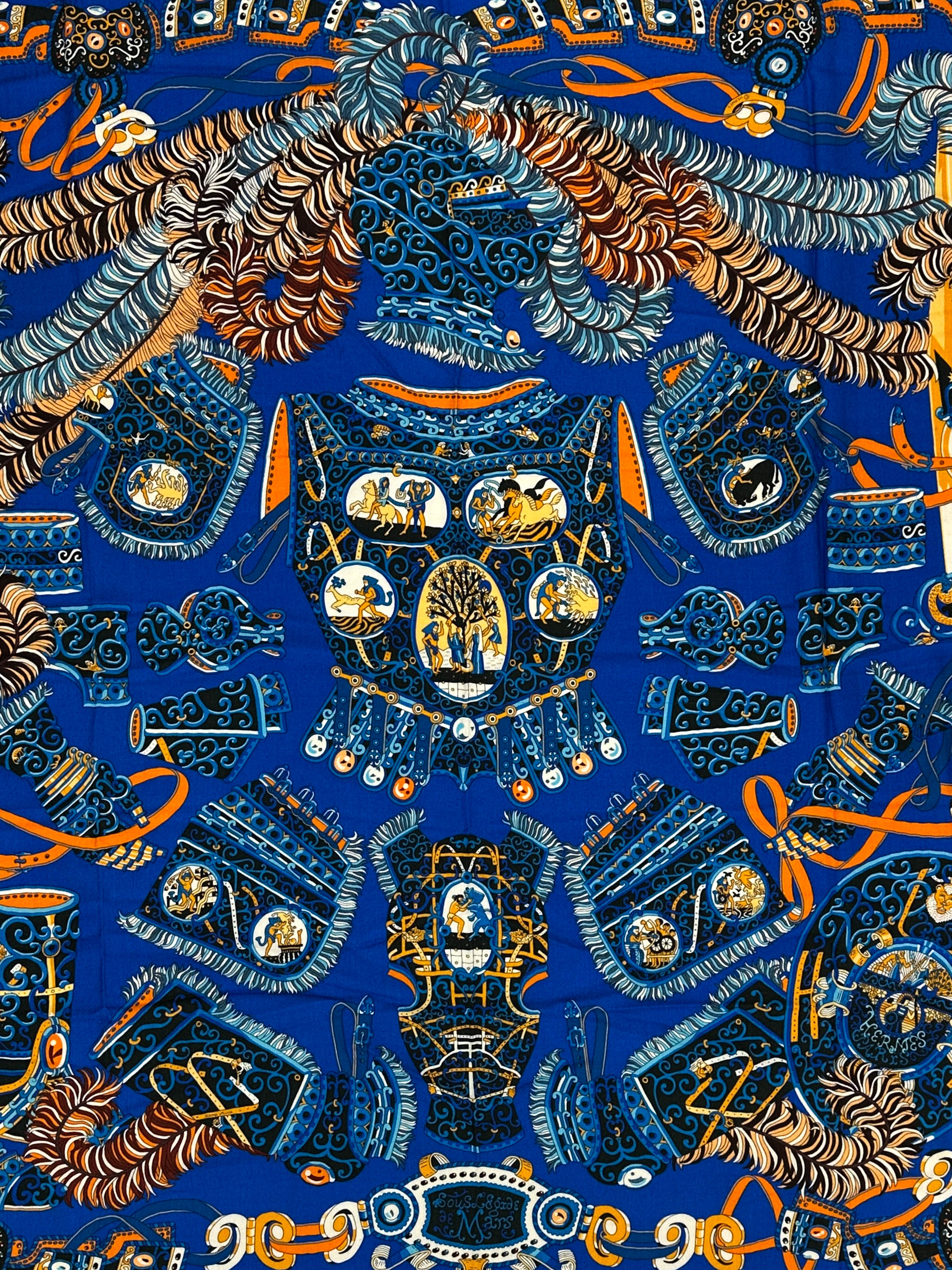 Hermès Sous L'Egide de Mars Cashmere Silk 140