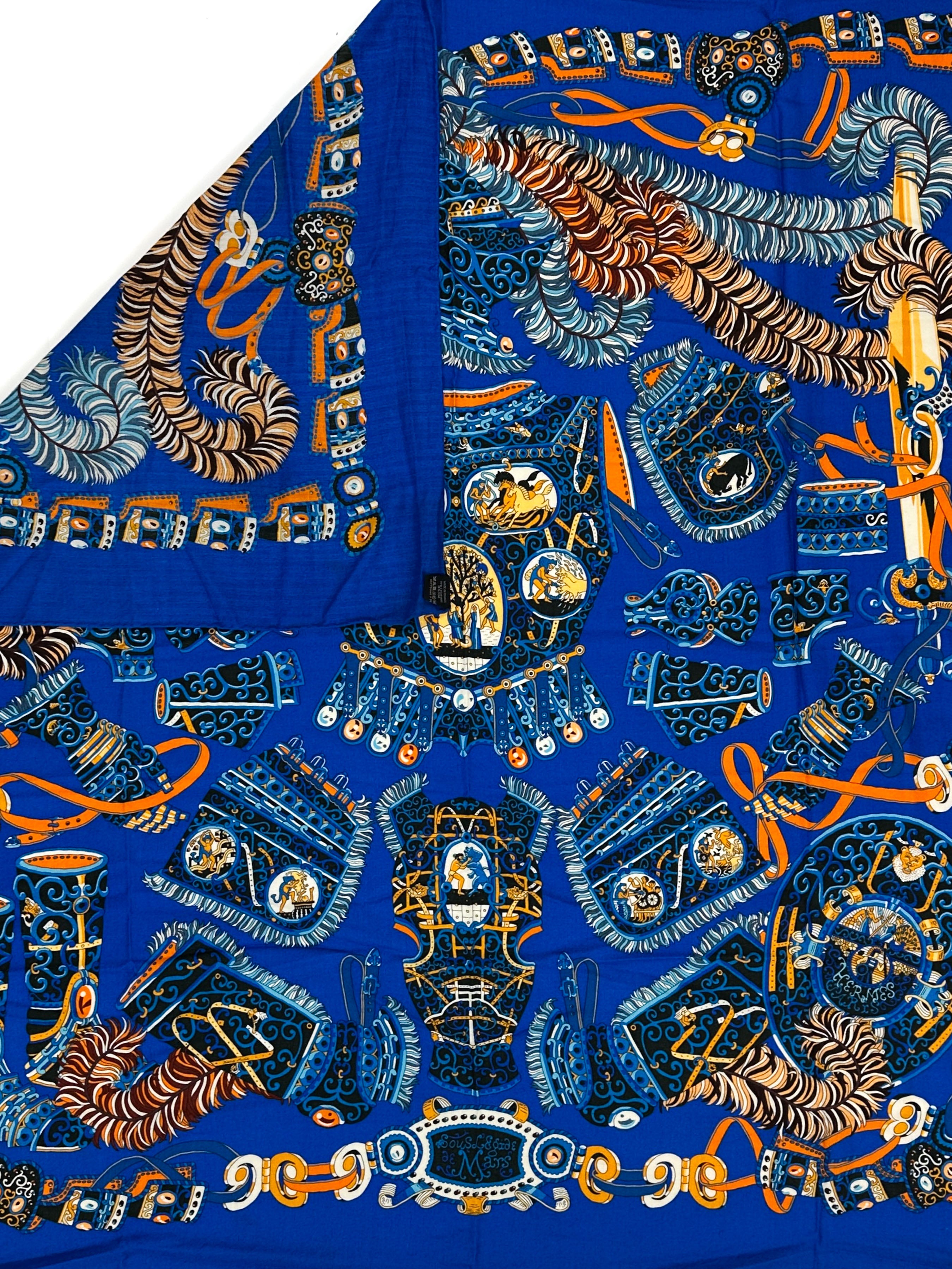 Hermès Sous L'Egide de Mars Cashmere Silk 140