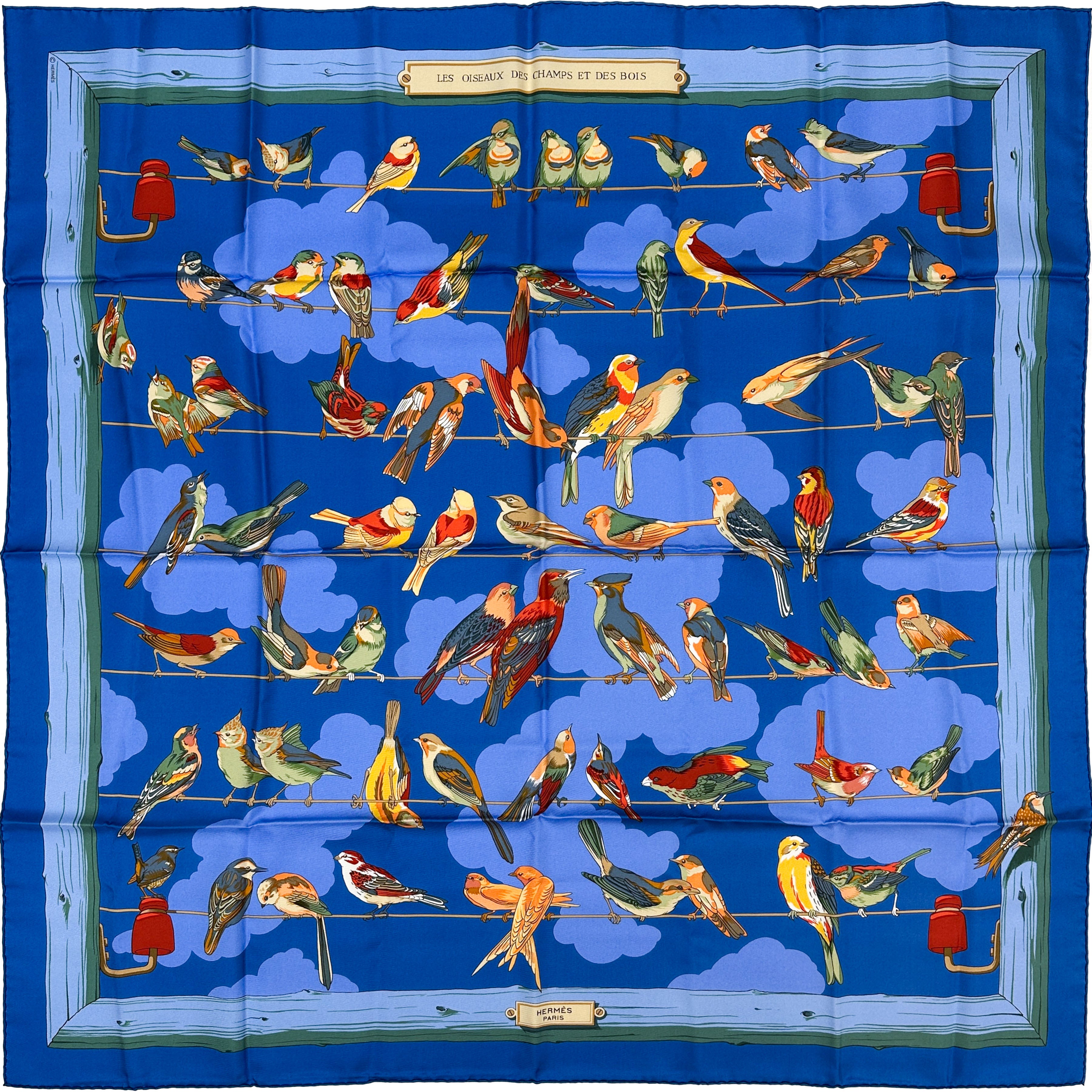 Hermès Les Oiseaux des Champs et des Bois 90
