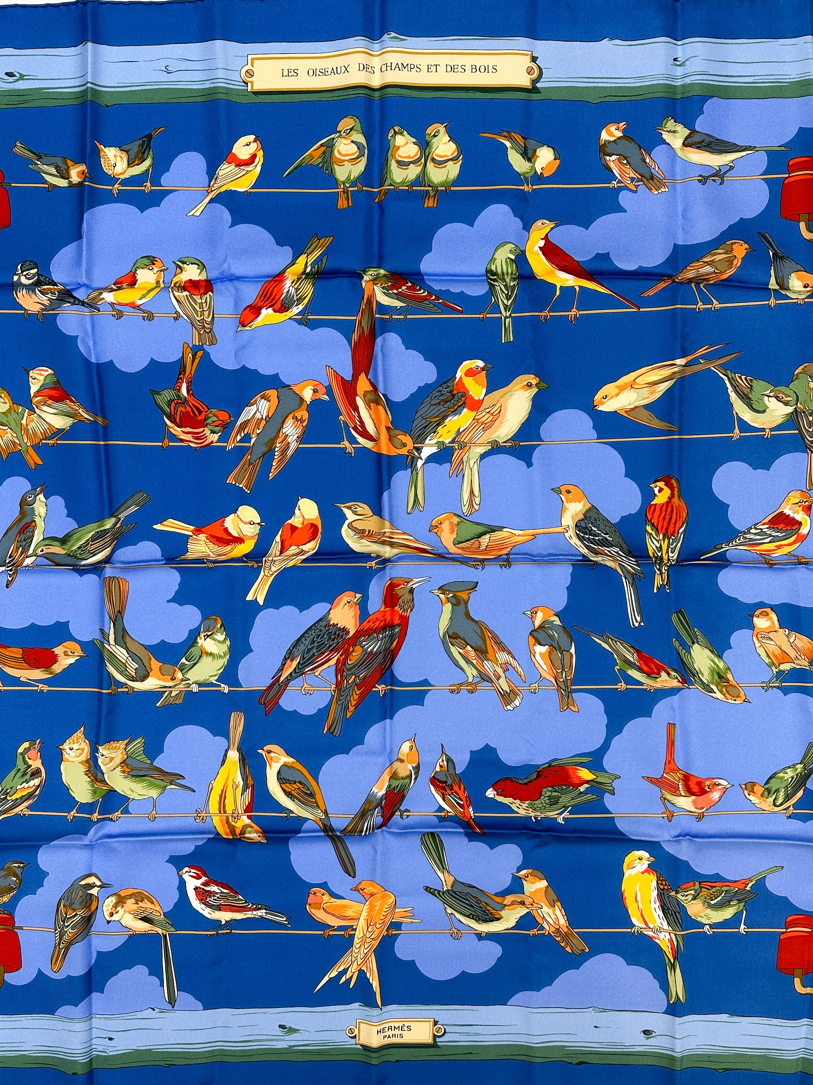 Hermès Les Oiseaux des Champs et des Bois 90