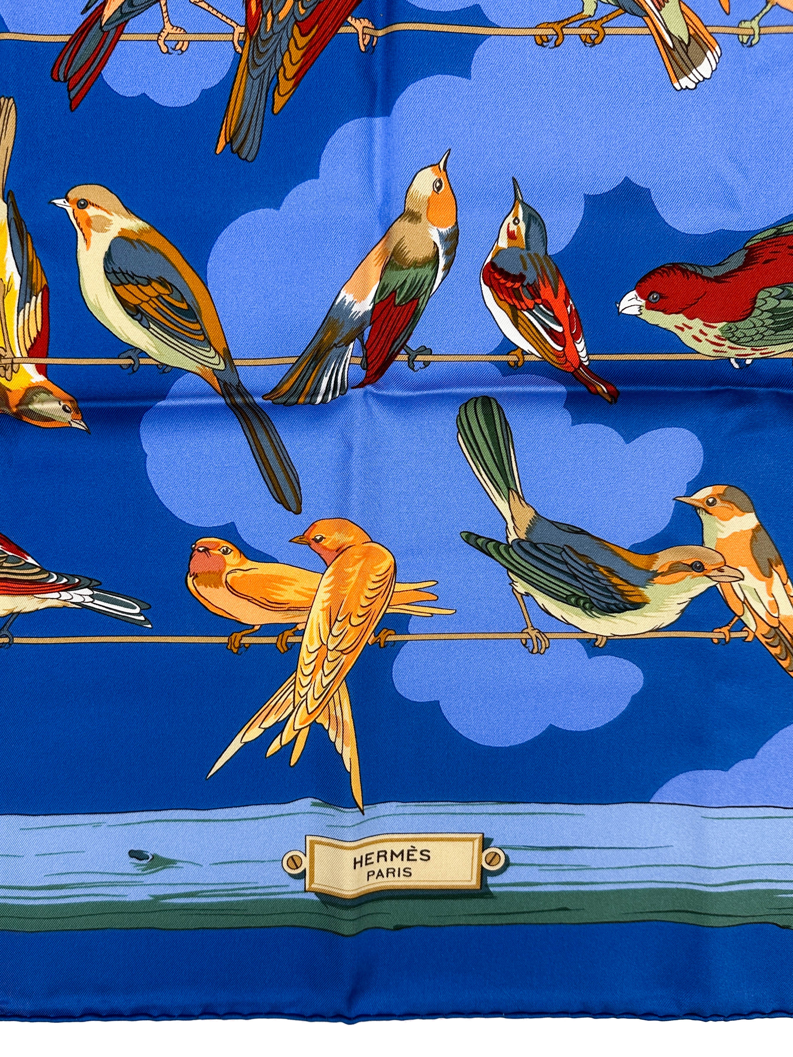 Hermès Les Oiseaux des Champs et des Bois 90