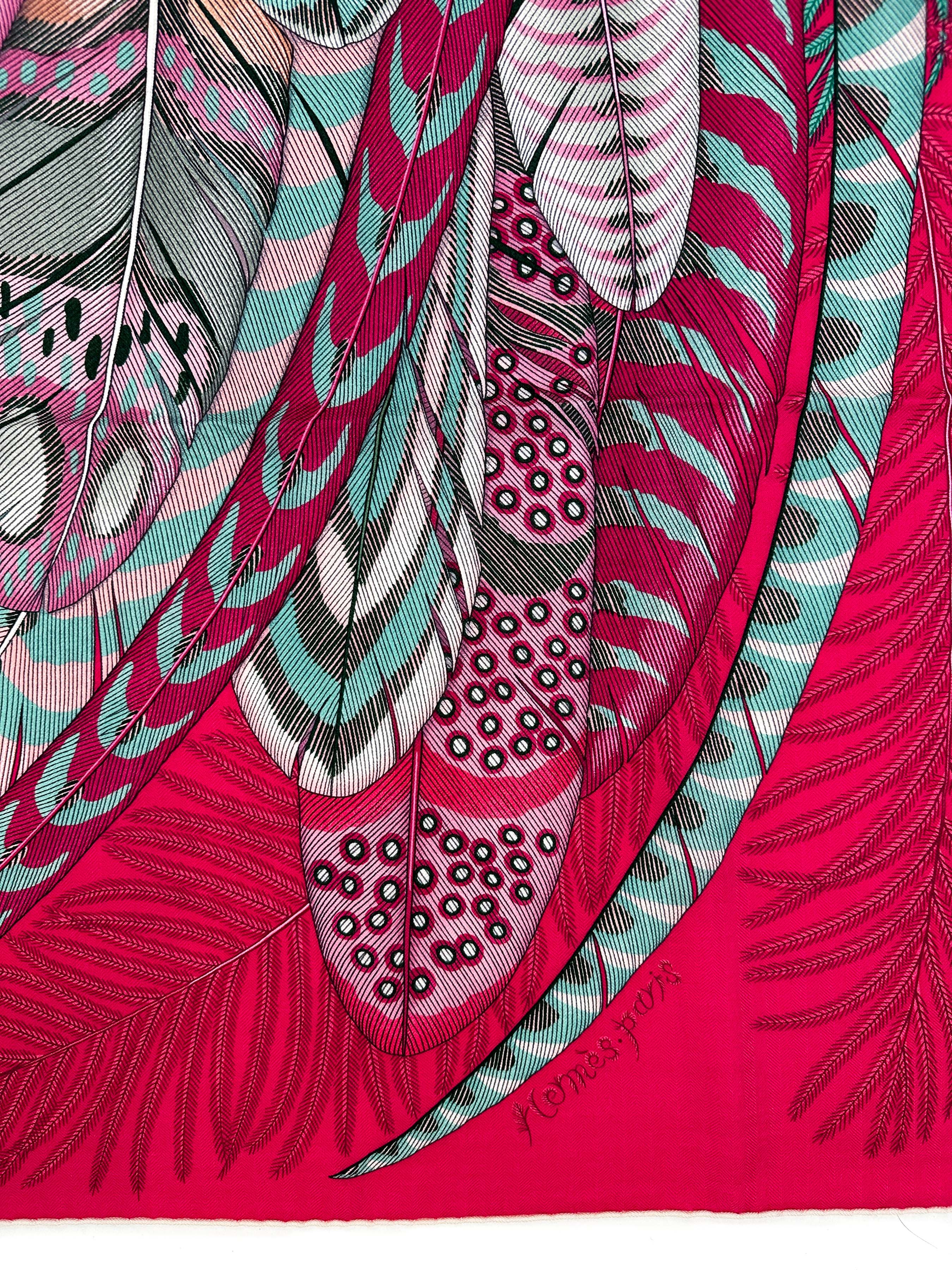 Hermès Plumes en Fete Cashmere Silk 140