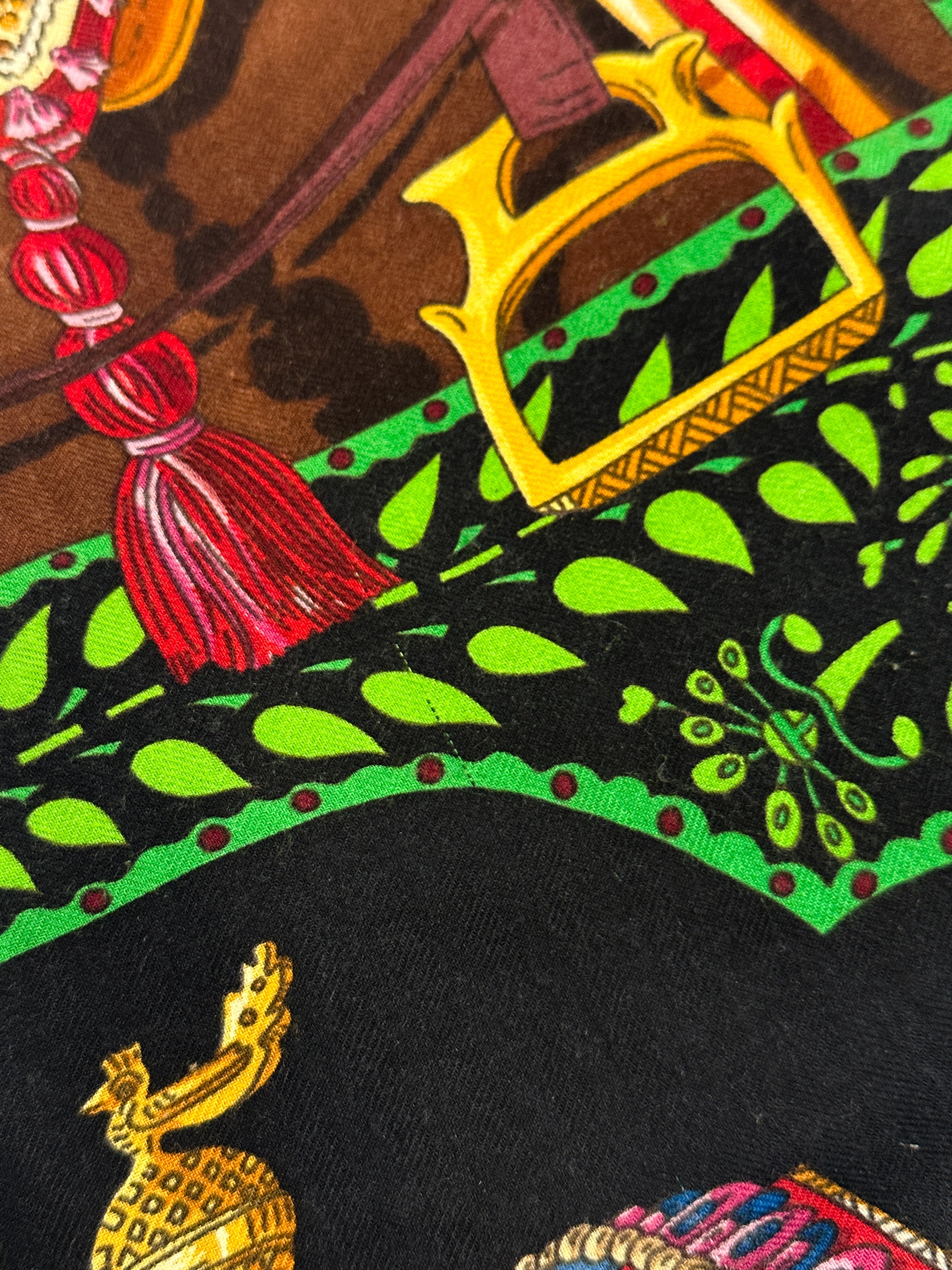 Hermès La Danse du Cheval Marwari Cashmere Silk 140