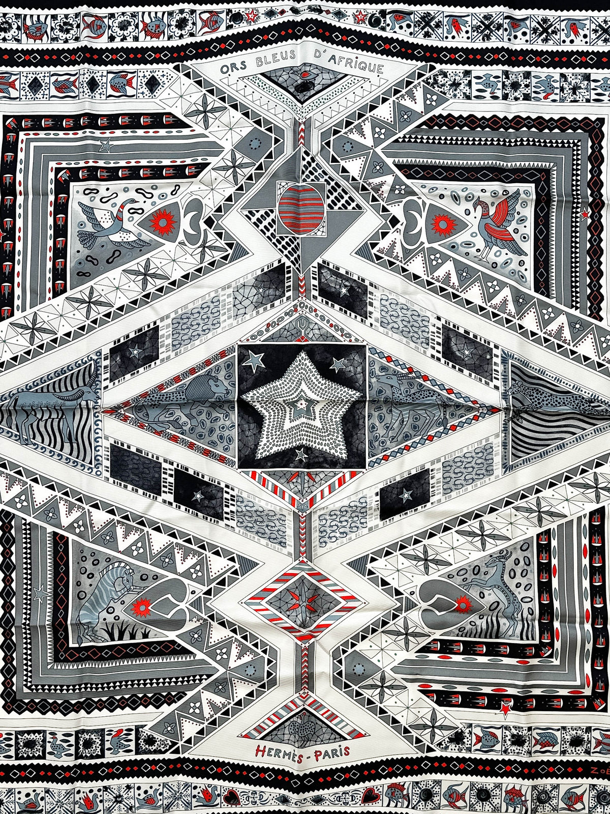 Hermès Ors Bleus d'Afrique 90