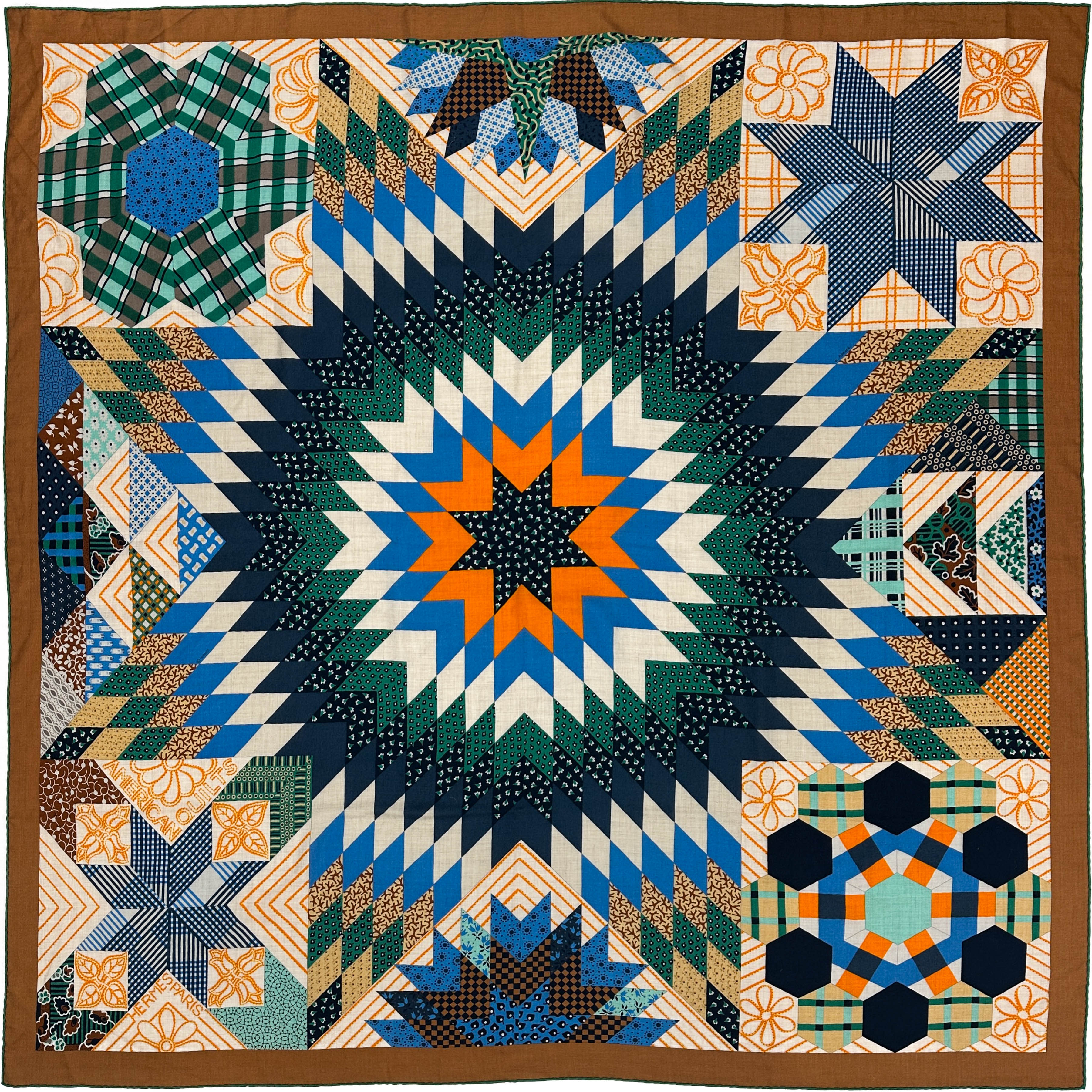 Hermès American Quilts Cashmere Silk 140