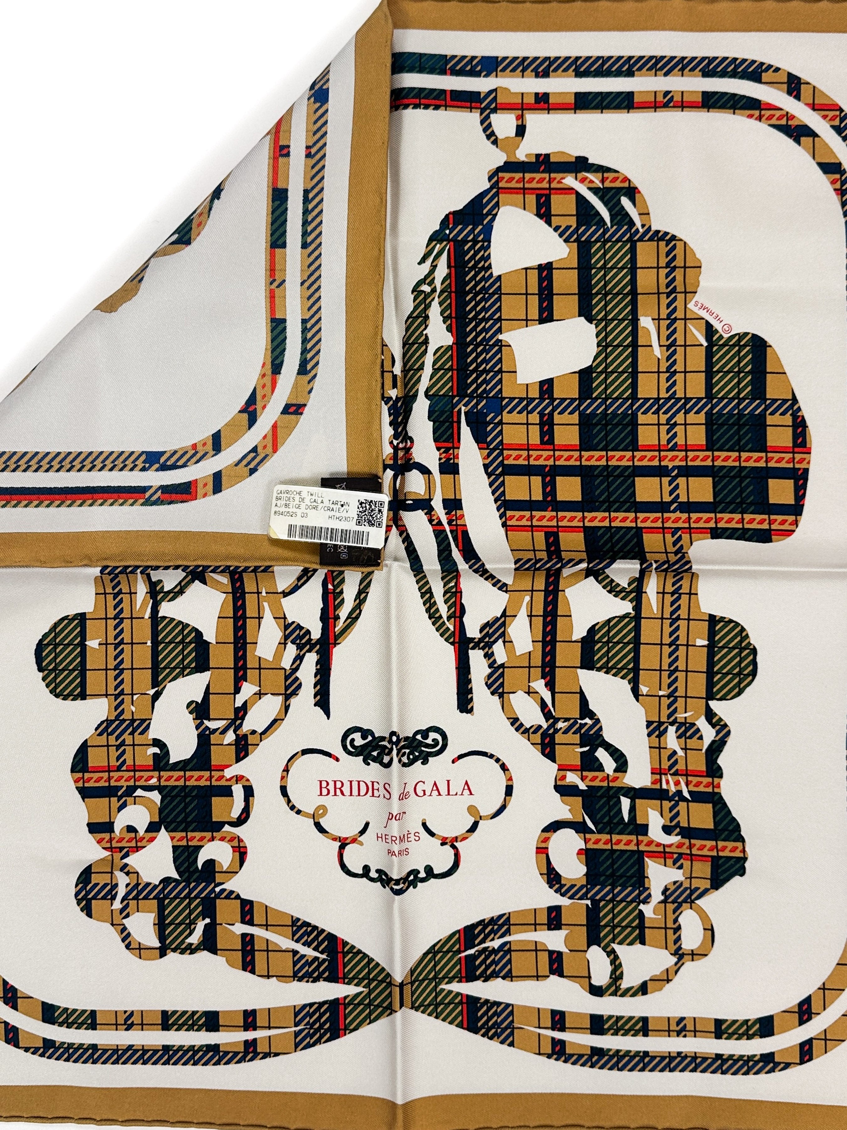 Hermès Brides de Gala Tartan 45