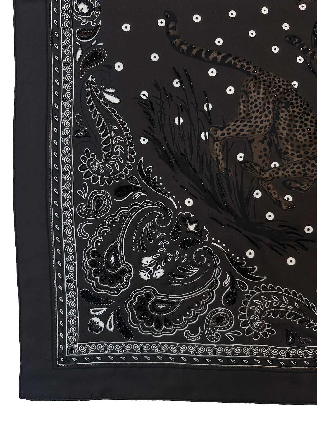 Hermès Guépards Beaded Exceptional 90