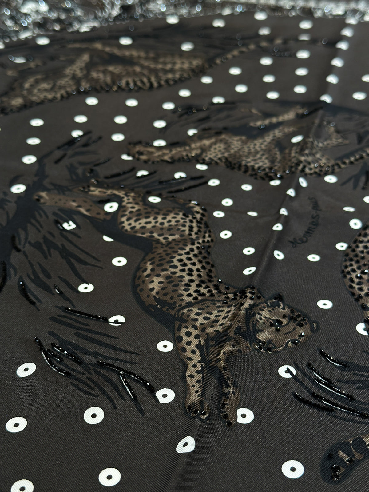 Hermès Guépards Beaded Exceptional 90