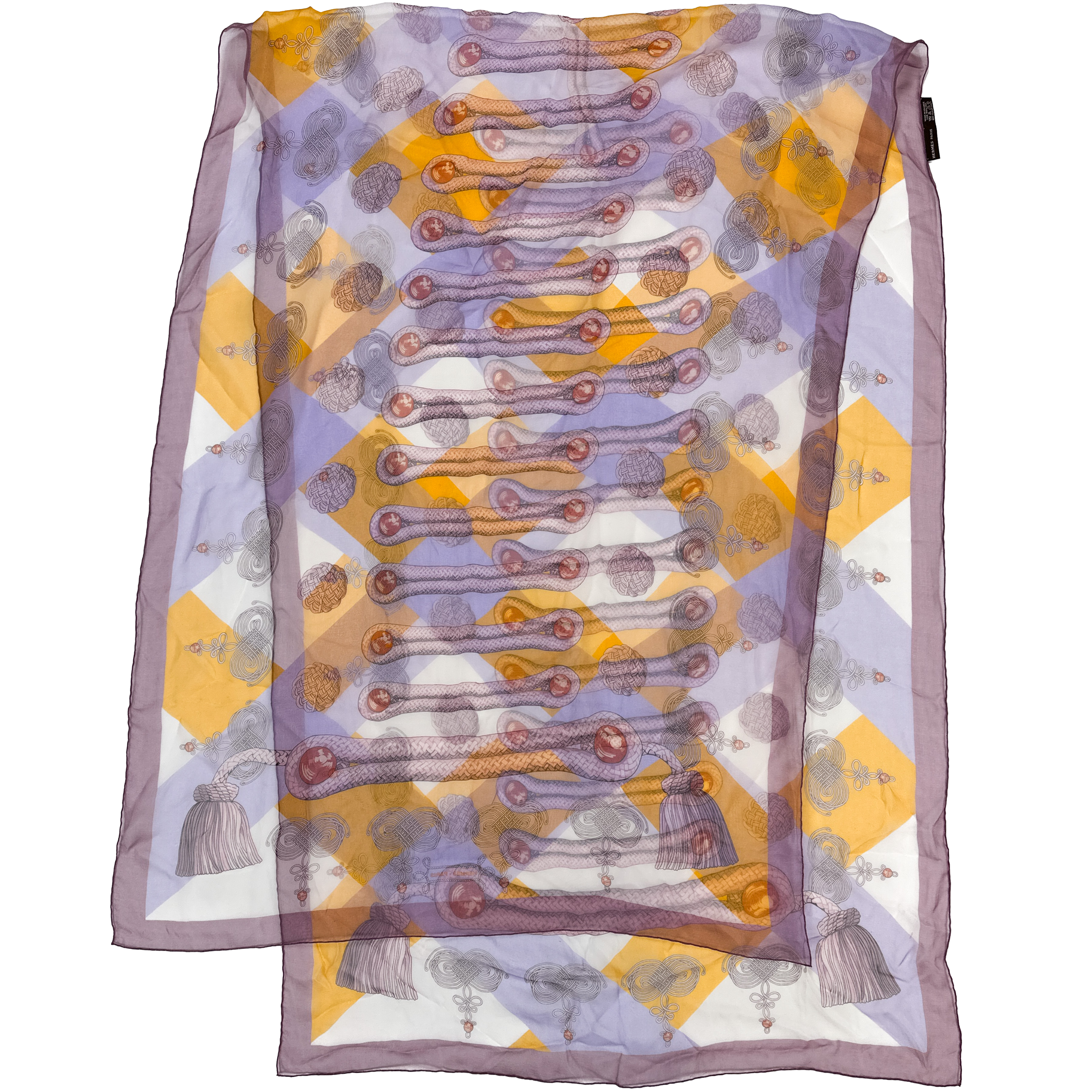 Hermès Brandebourgs Mousseline Shawl