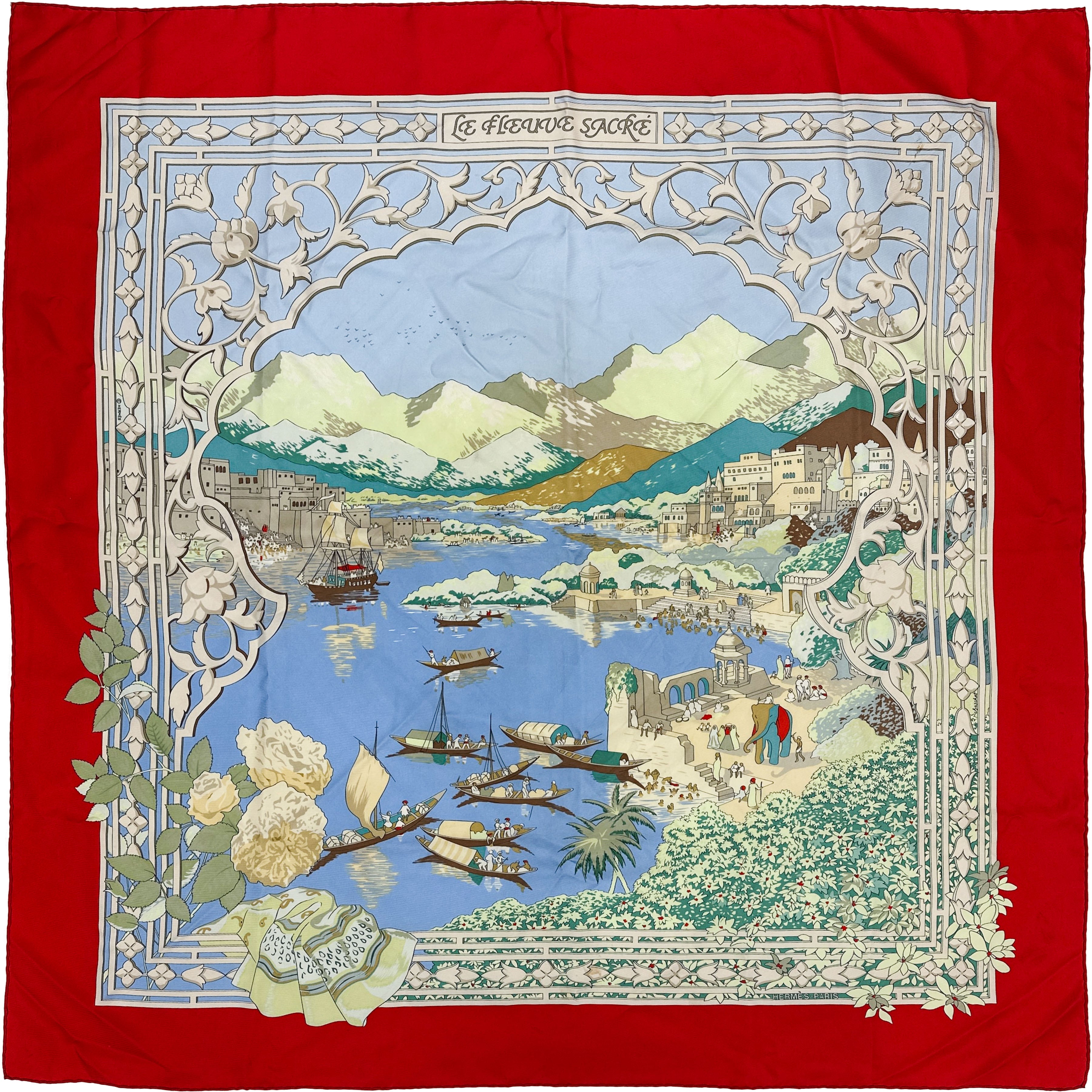 Hermès Le Fleuve Sacré 90