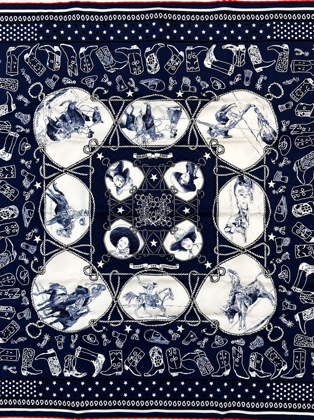 Hermès Rodéo des Cowgirls Bandana 55