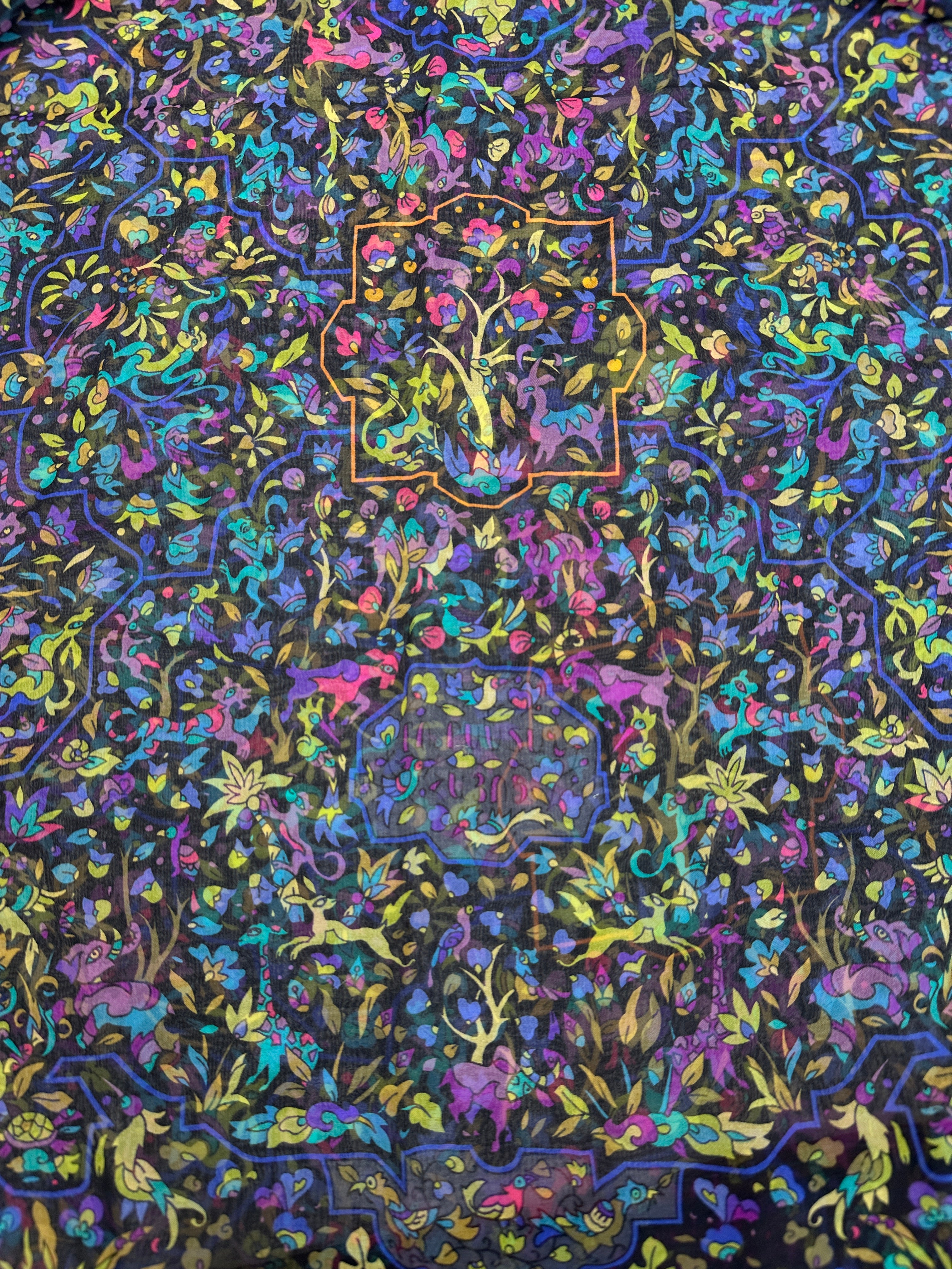 Hermès Les Jardins d'Arménie Mousseline Shawl
