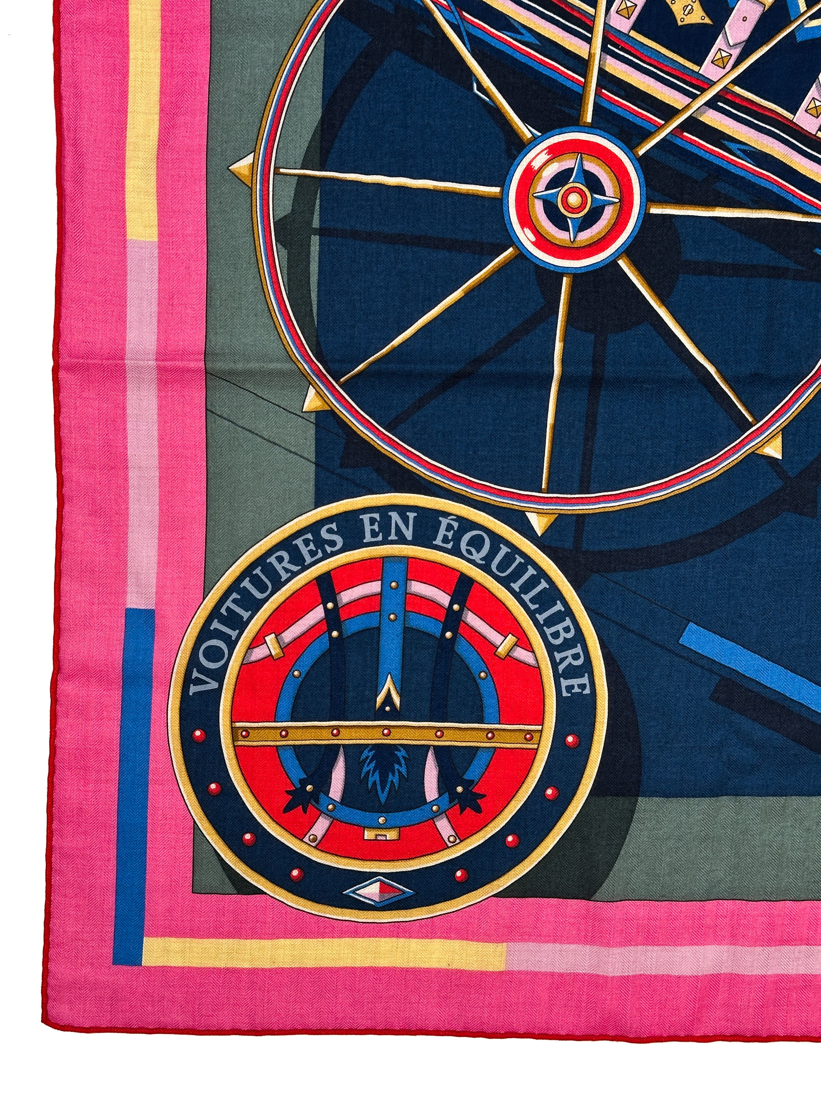 Hermès Voitures en Equilibre Cashmere Silk 140