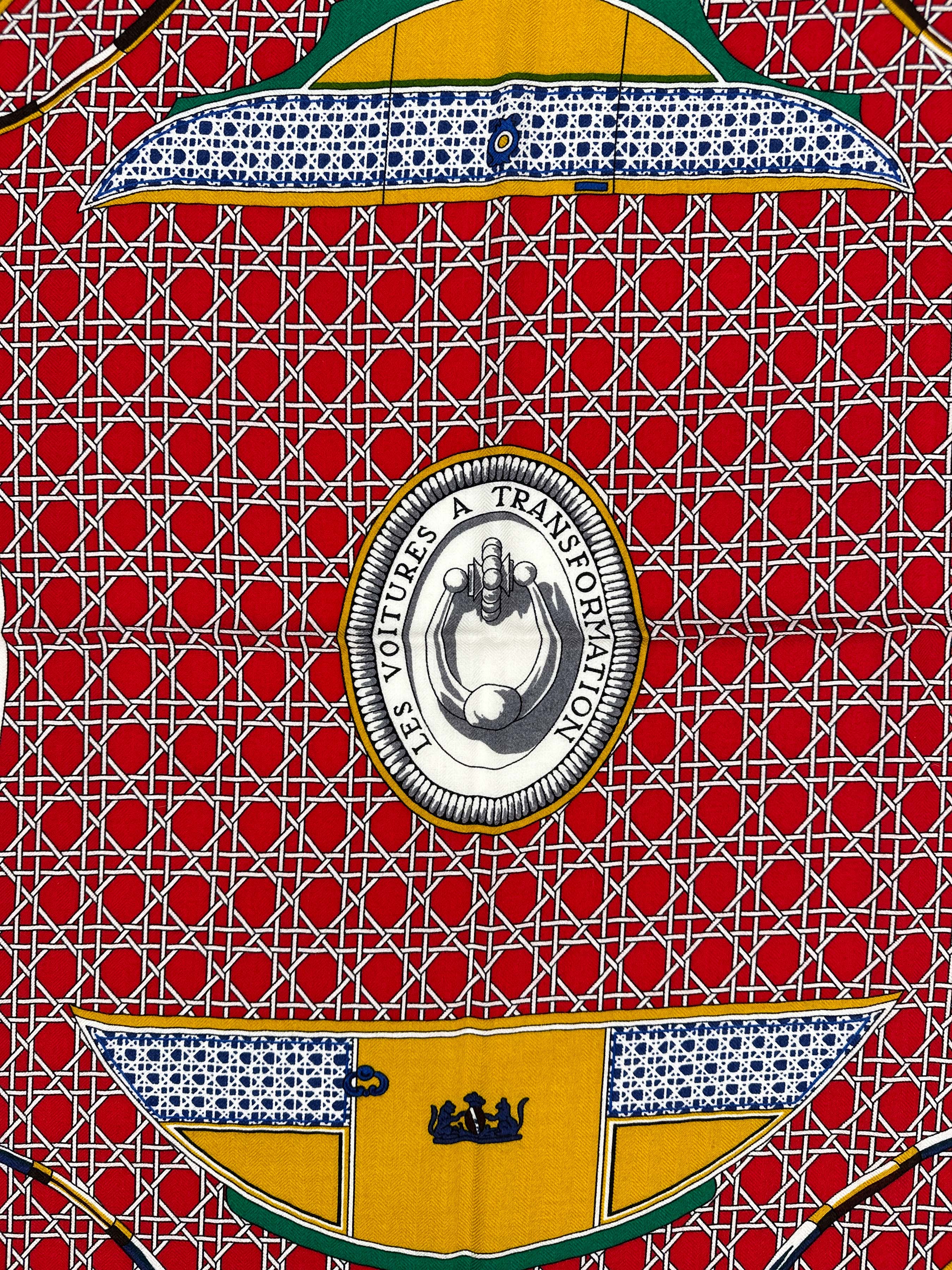 Hermès Les Voitures à Transformation Cashmere Silk 140