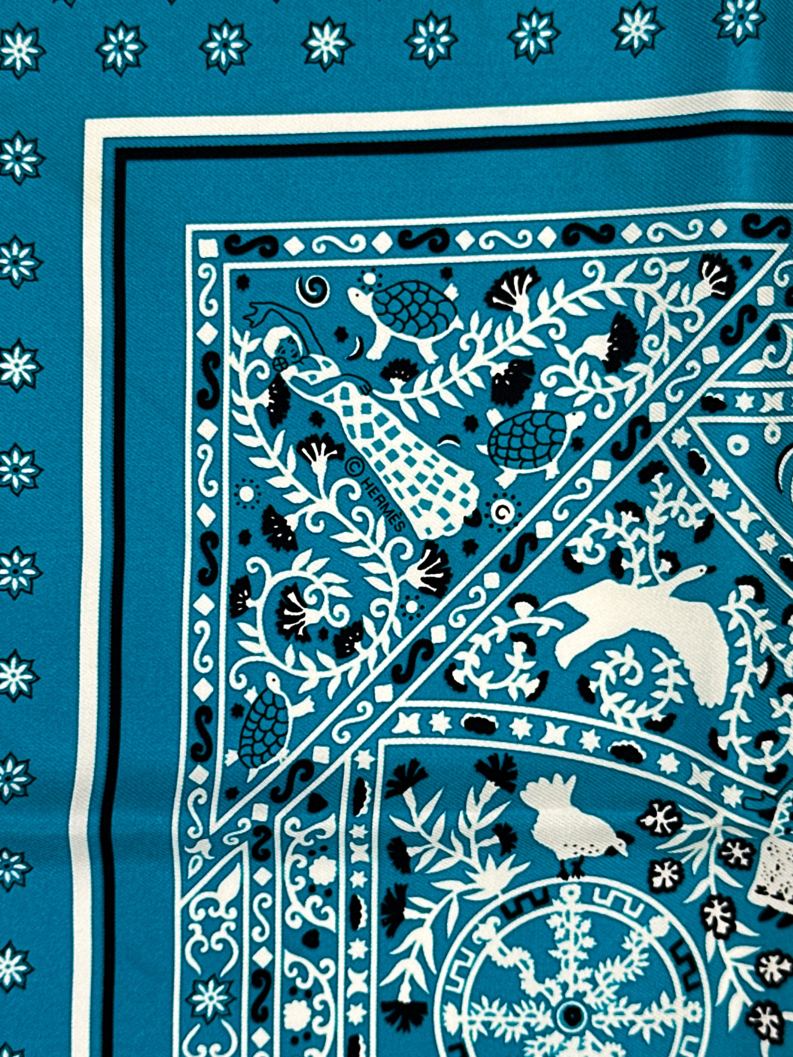 Hermès Peuple Du Vent Bandana 55
