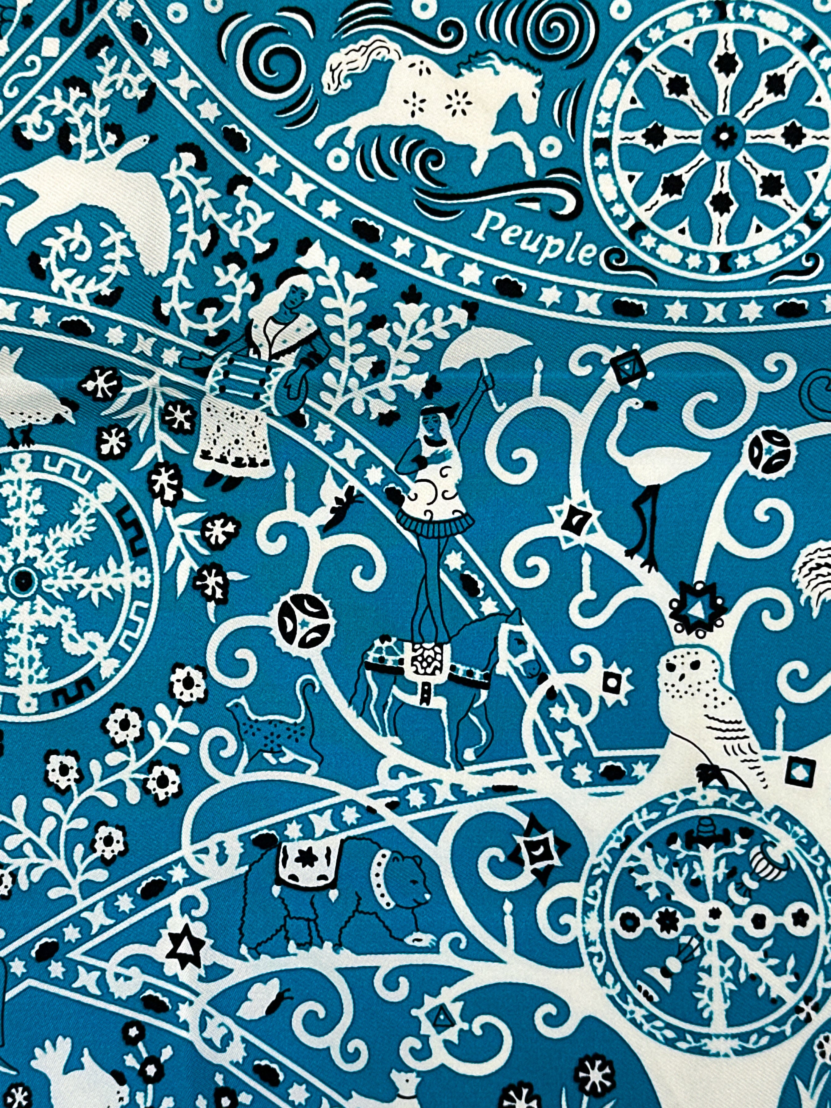 Hermès Peuple Du Vent Bandana 55