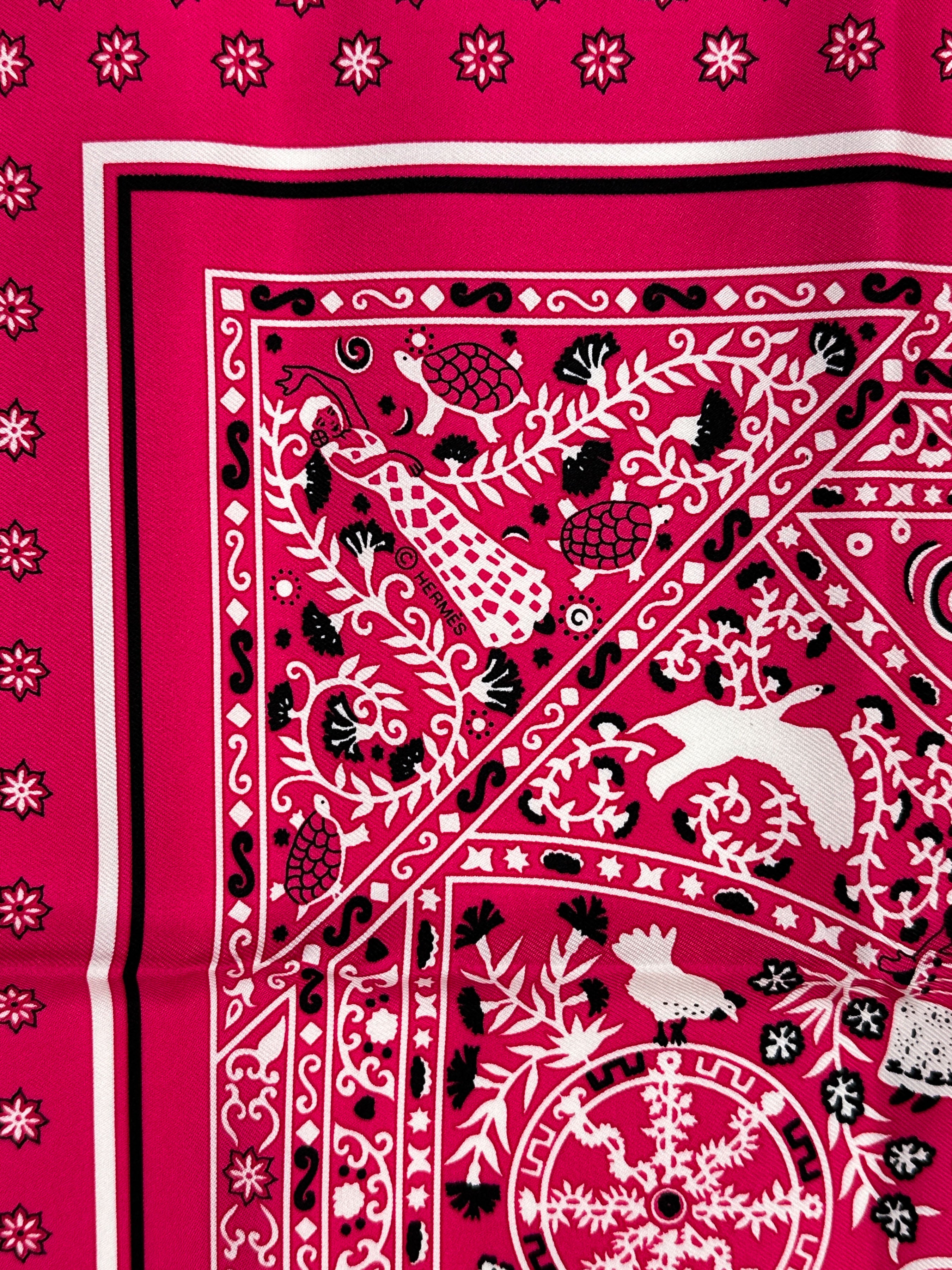 Hermès Peuple Du Vent Bandana 55