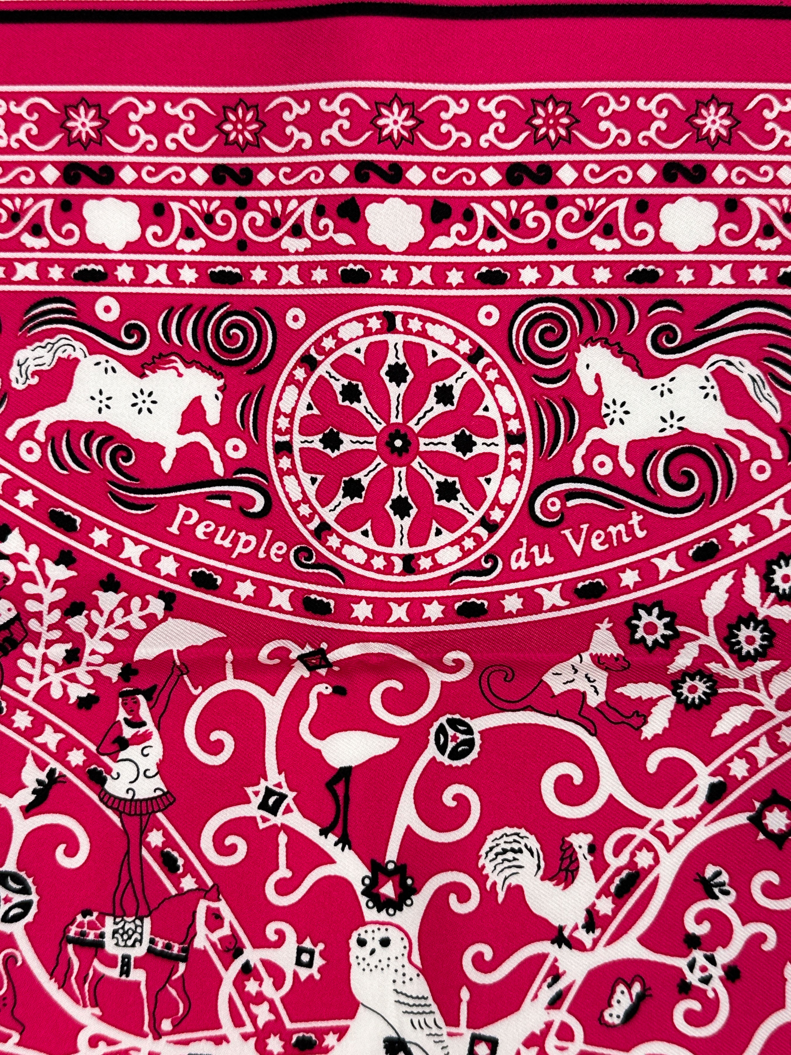 Hermès Peuple Du Vent Bandana 55