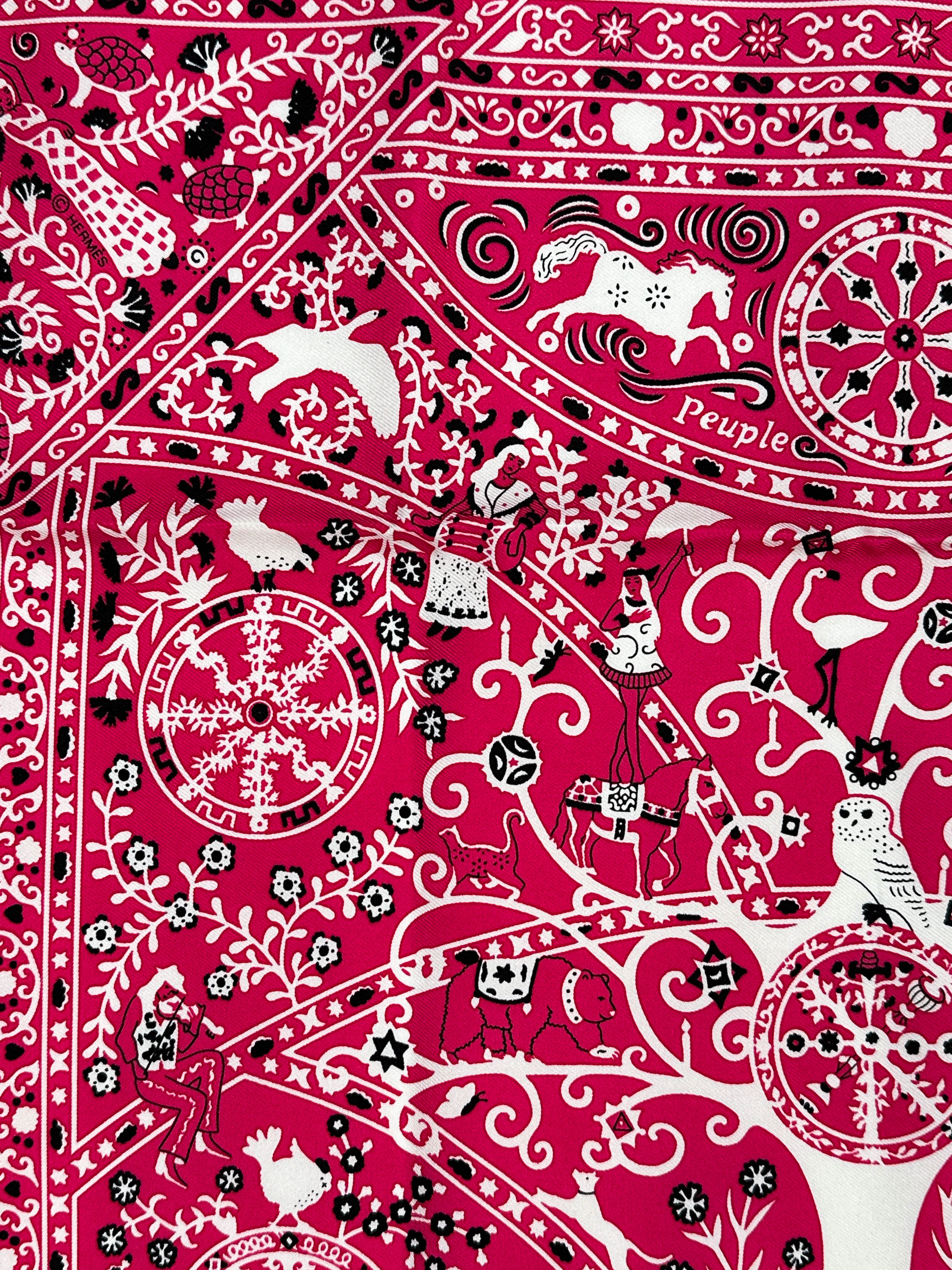 Hermès Peuple Du Vent Bandana 55