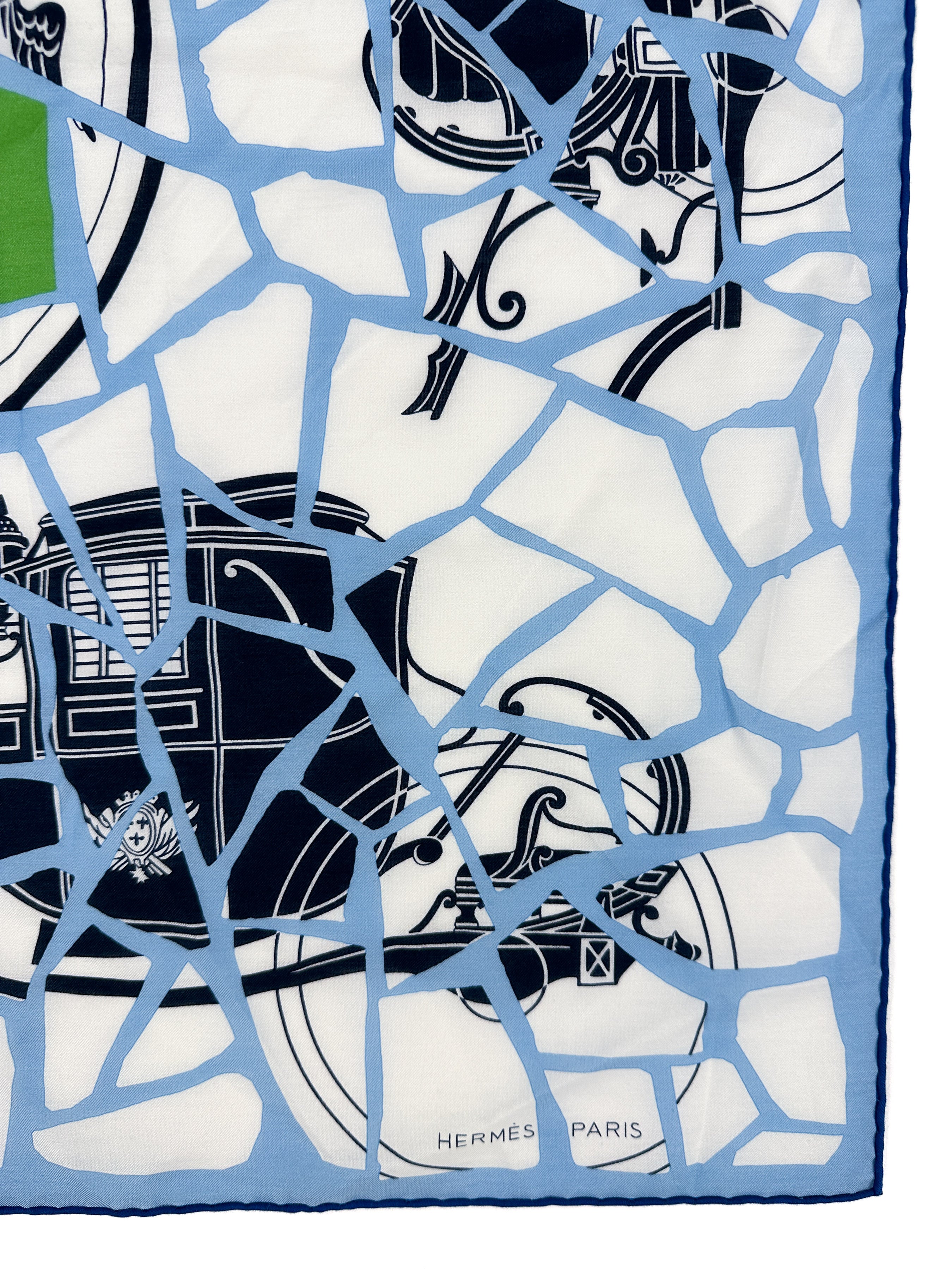 Hermès Ex-Libris en Mosaique Cotton Silk 65
