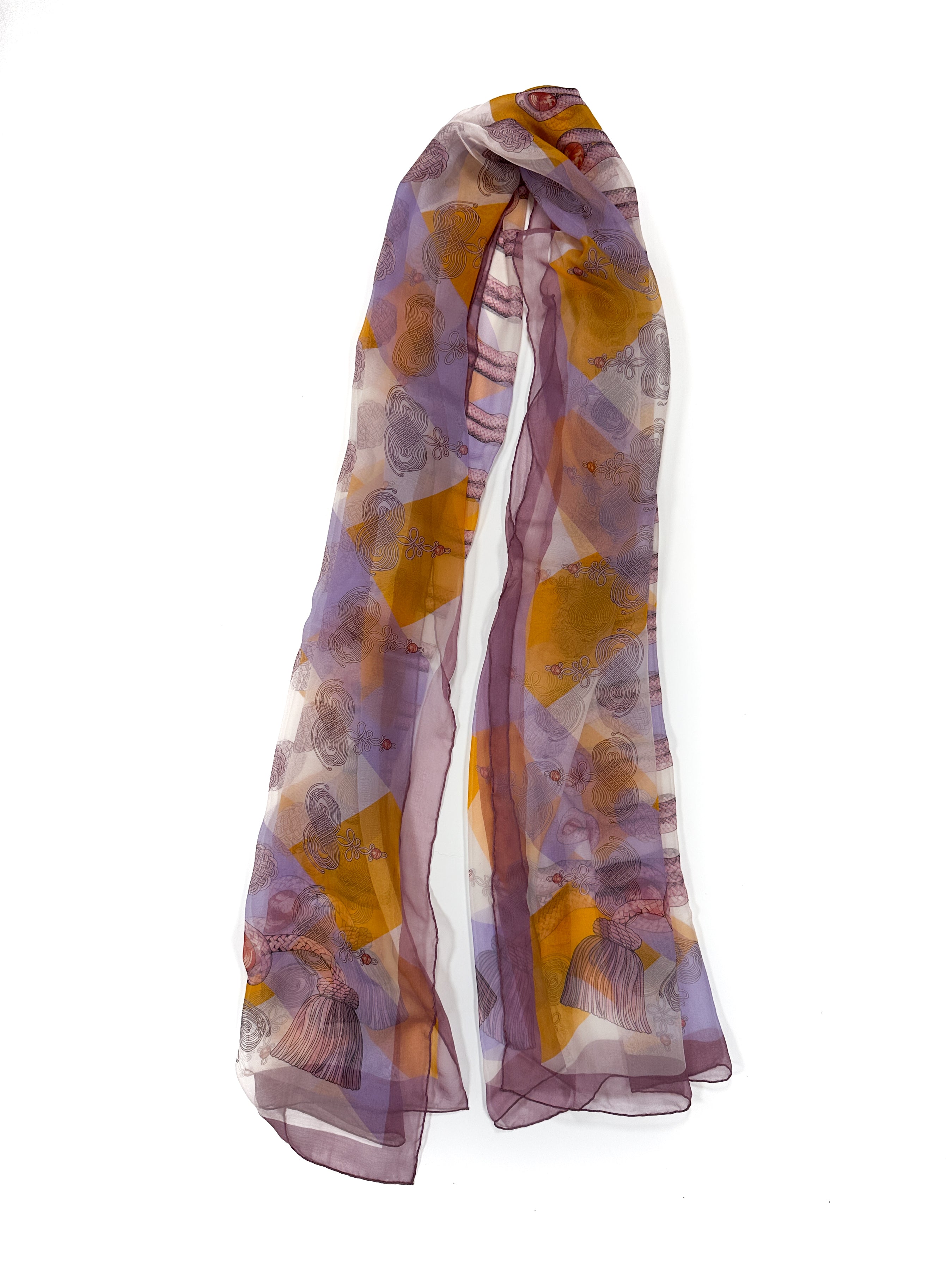 Hermès Brandebourgs Mousseline Shawl