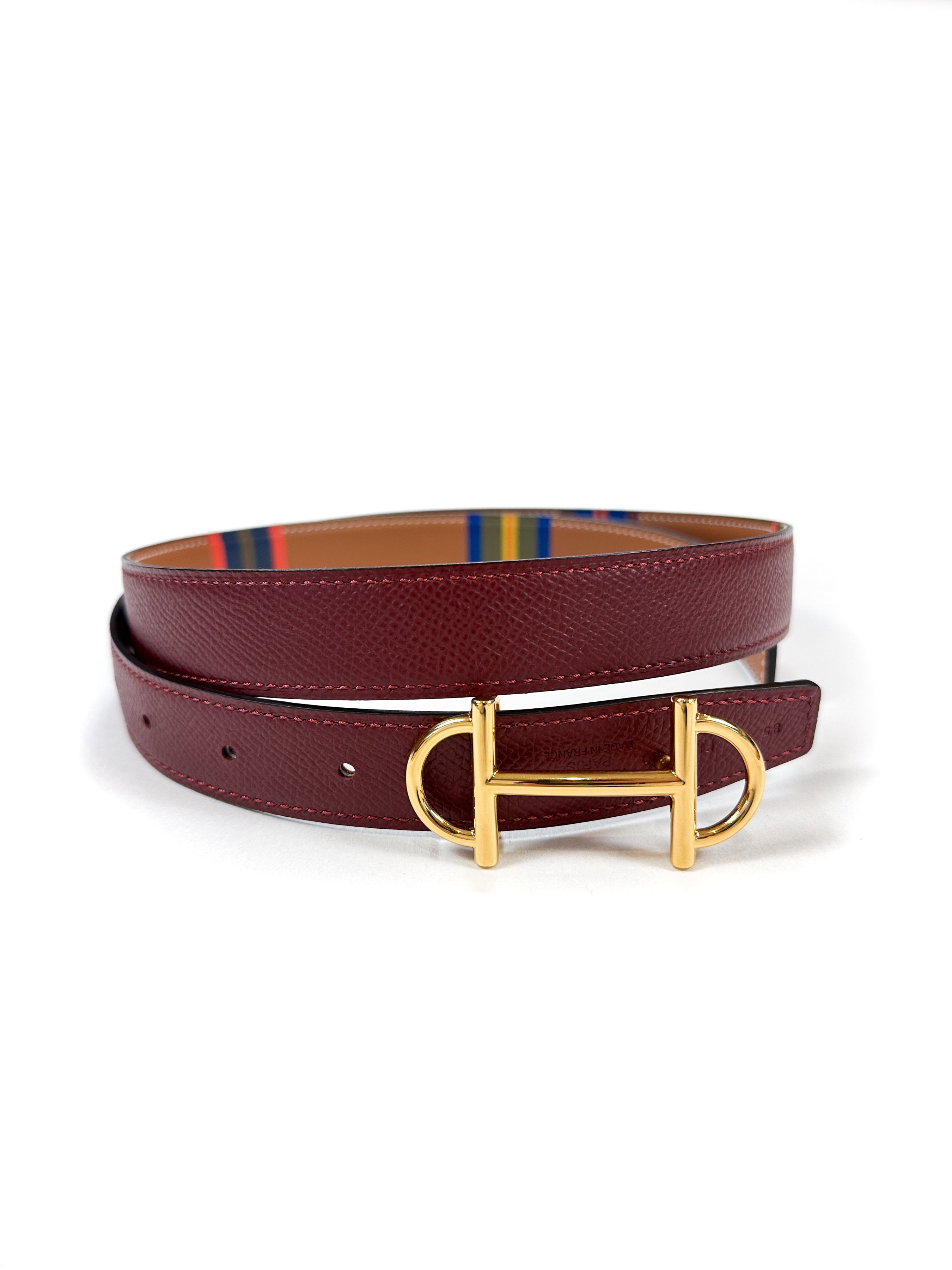 Hermès Gamma Buckle Reversible Belt 85