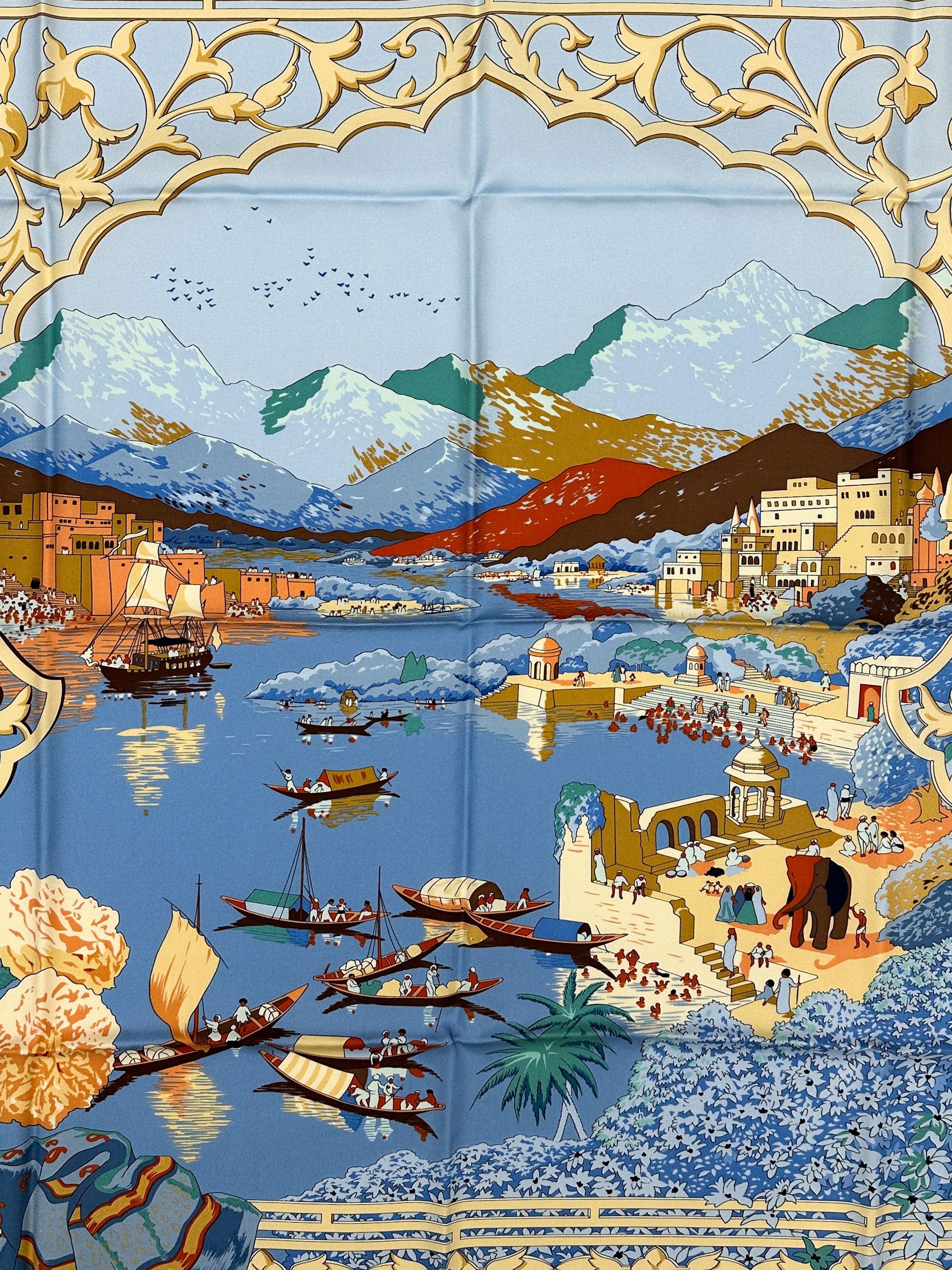 Hermès Le Fleuve Sacre 90