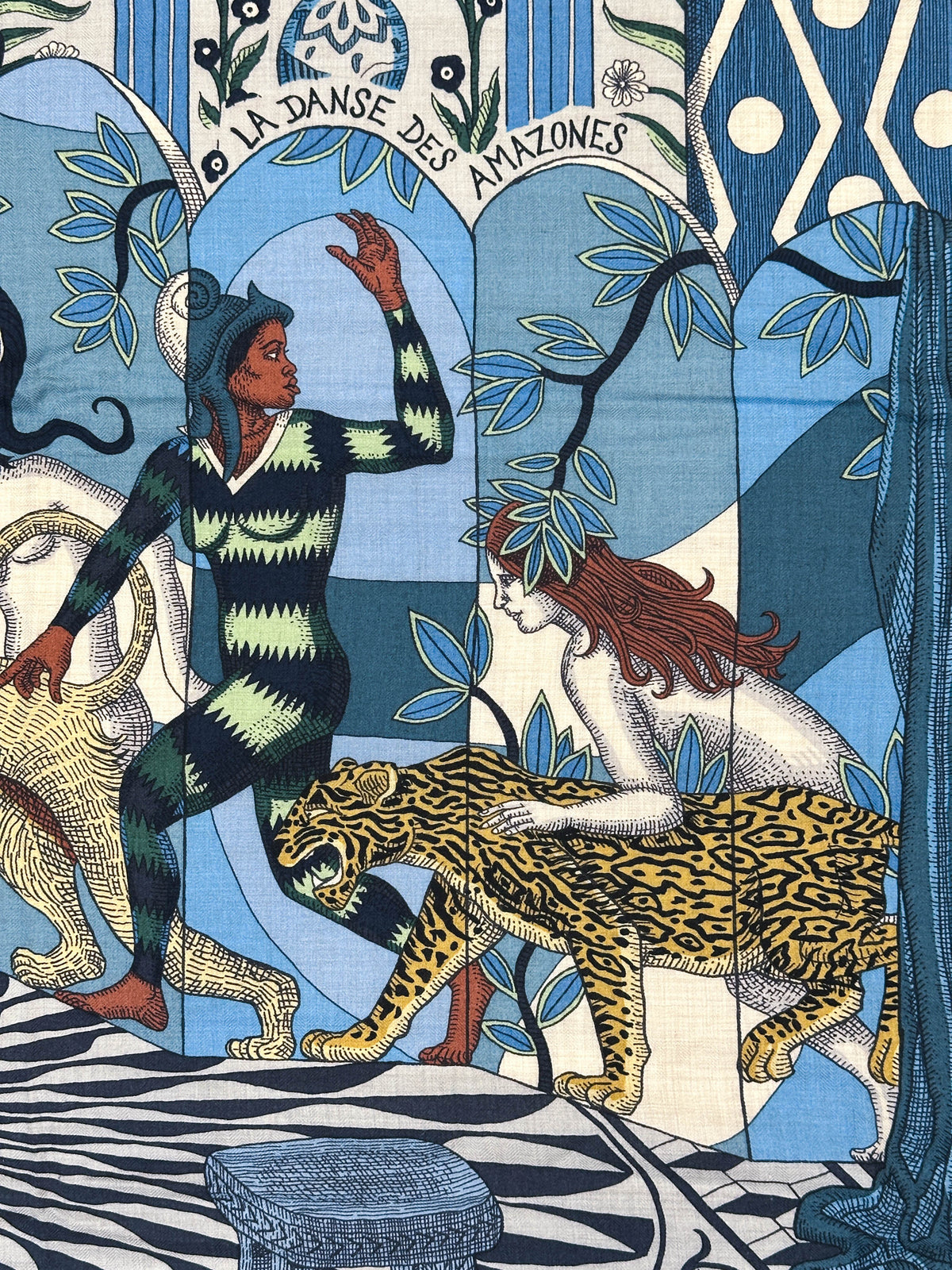 Hermès La Danse des Amazones Cashmere Silk 140