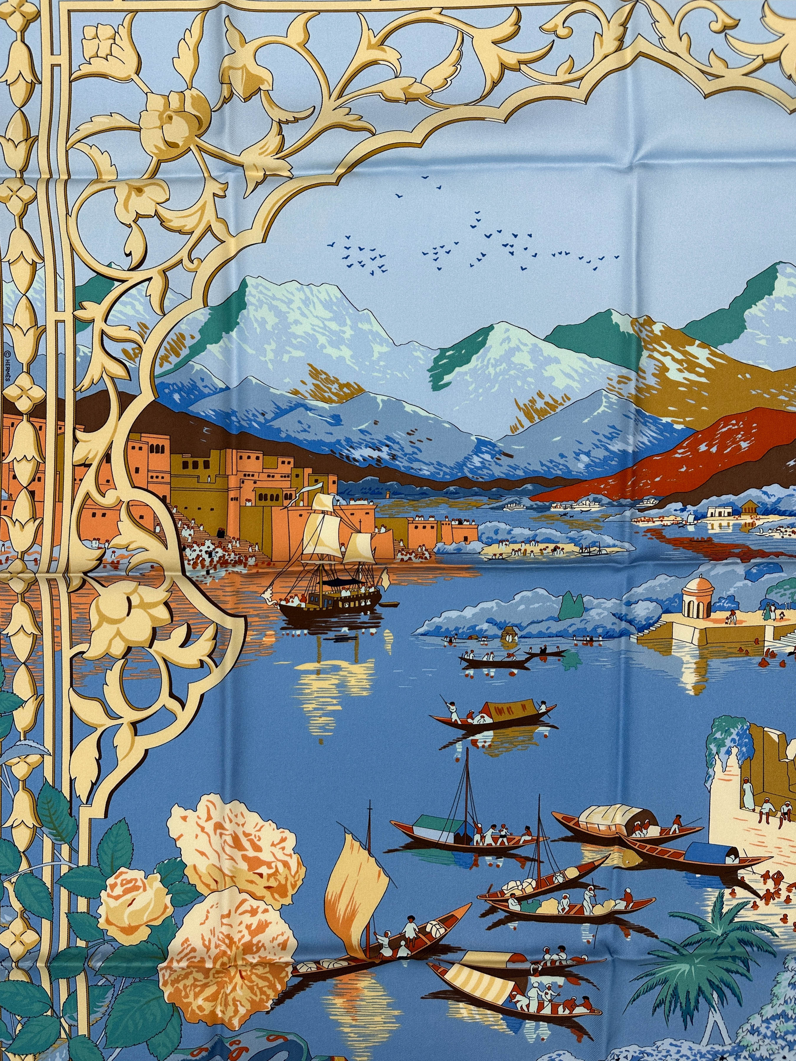 Hermès Le Fleuve Sacre 90
