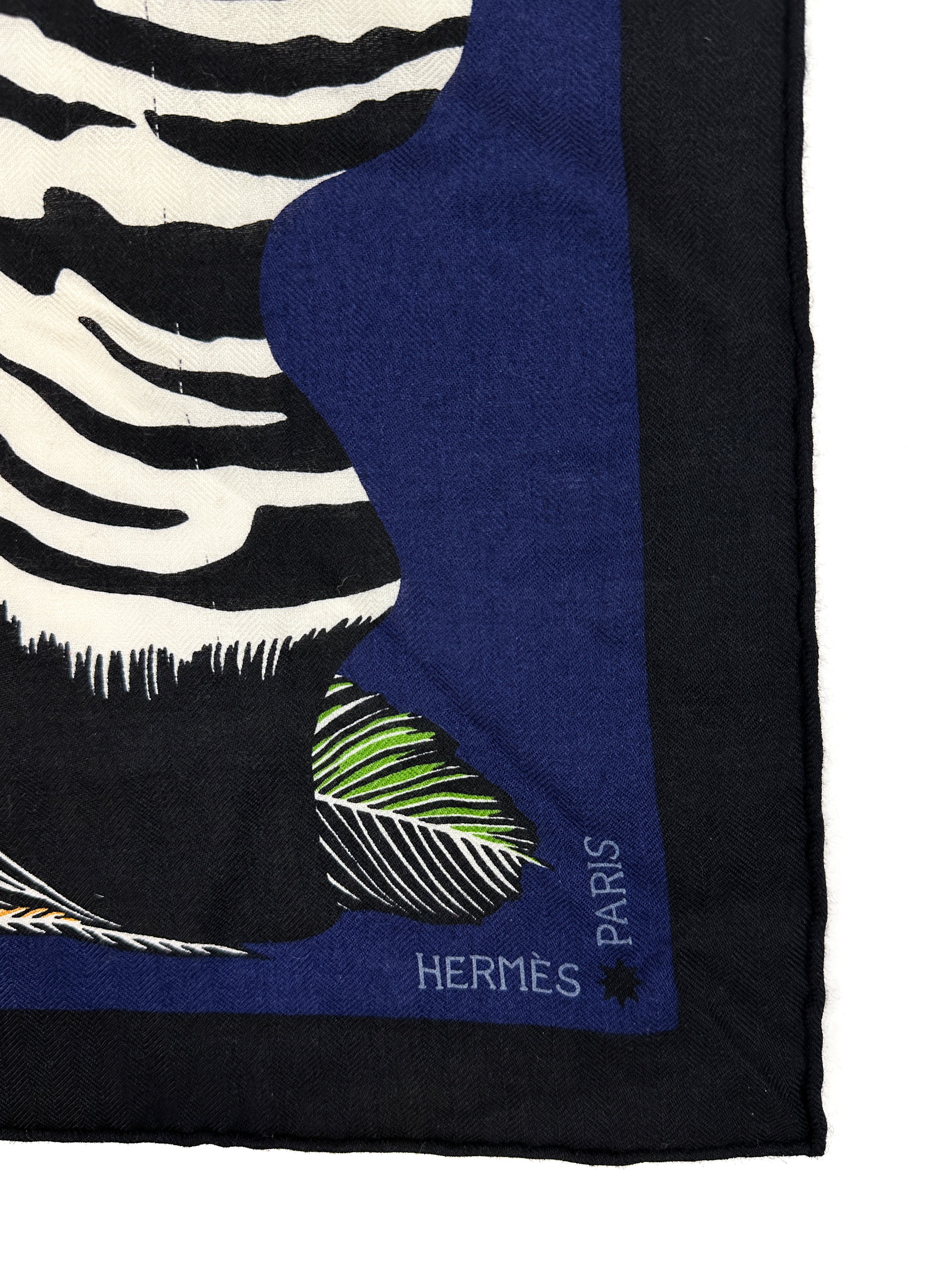 Hermès Zebra Pegasus Cashmere Silk Giant Triangle