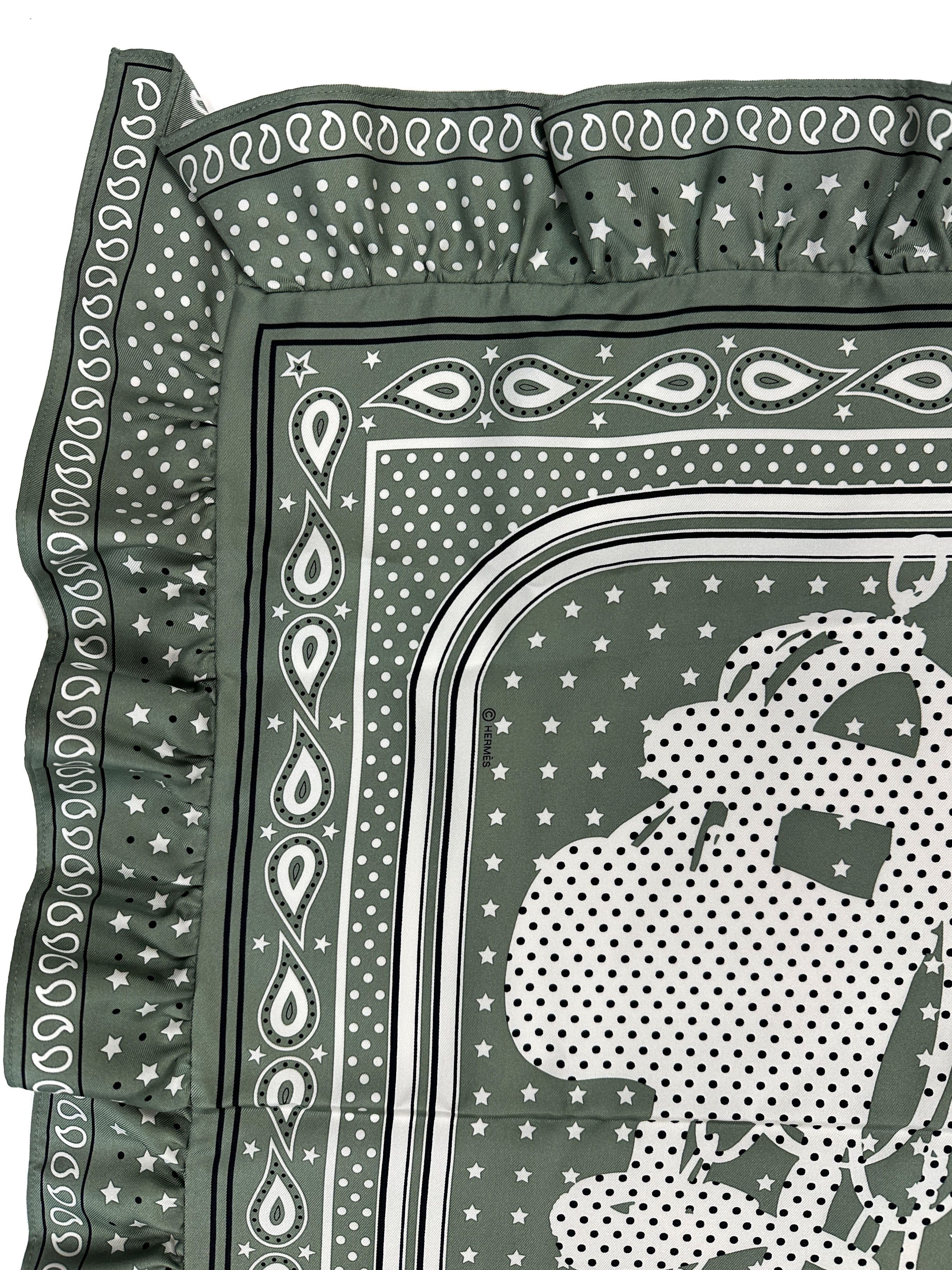 Hermès Brides de Gala Bandana a Pois 70