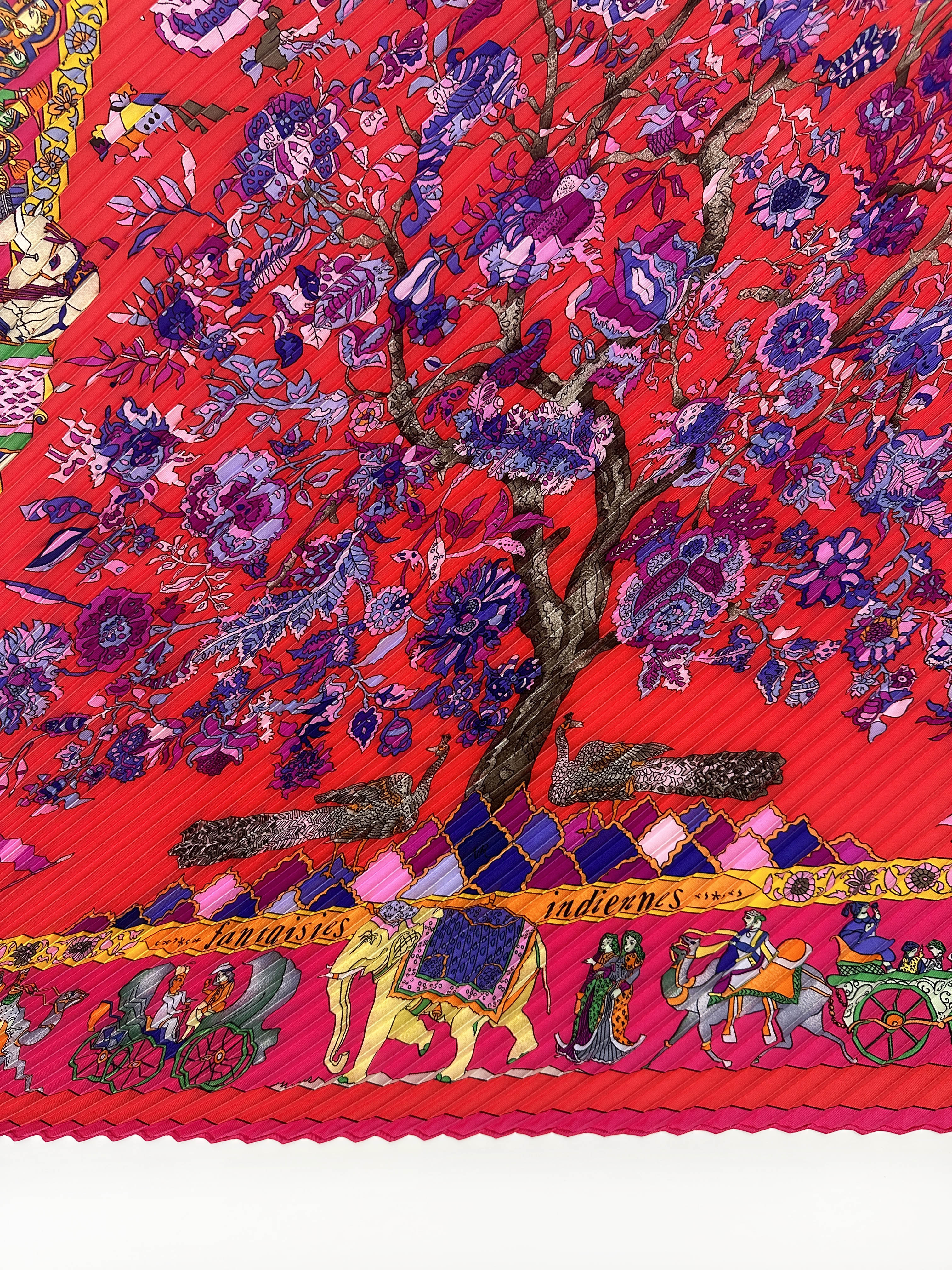 Hermès Fantaisies Indiennes Limited Edition Rakesh Sharma Plissé 90