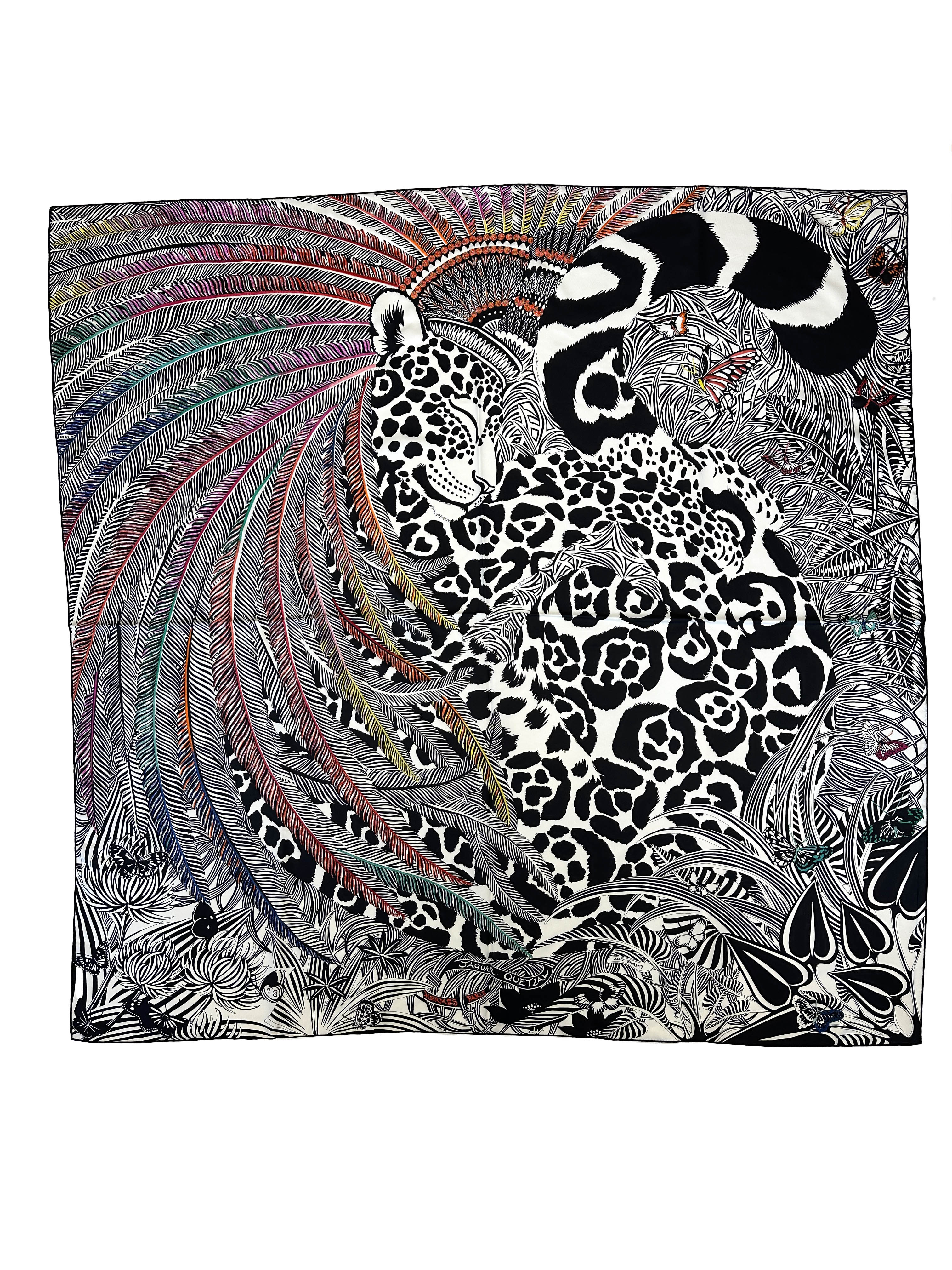Hermès Jaguar Quetzal Coloriage Exceptional Beaded 140