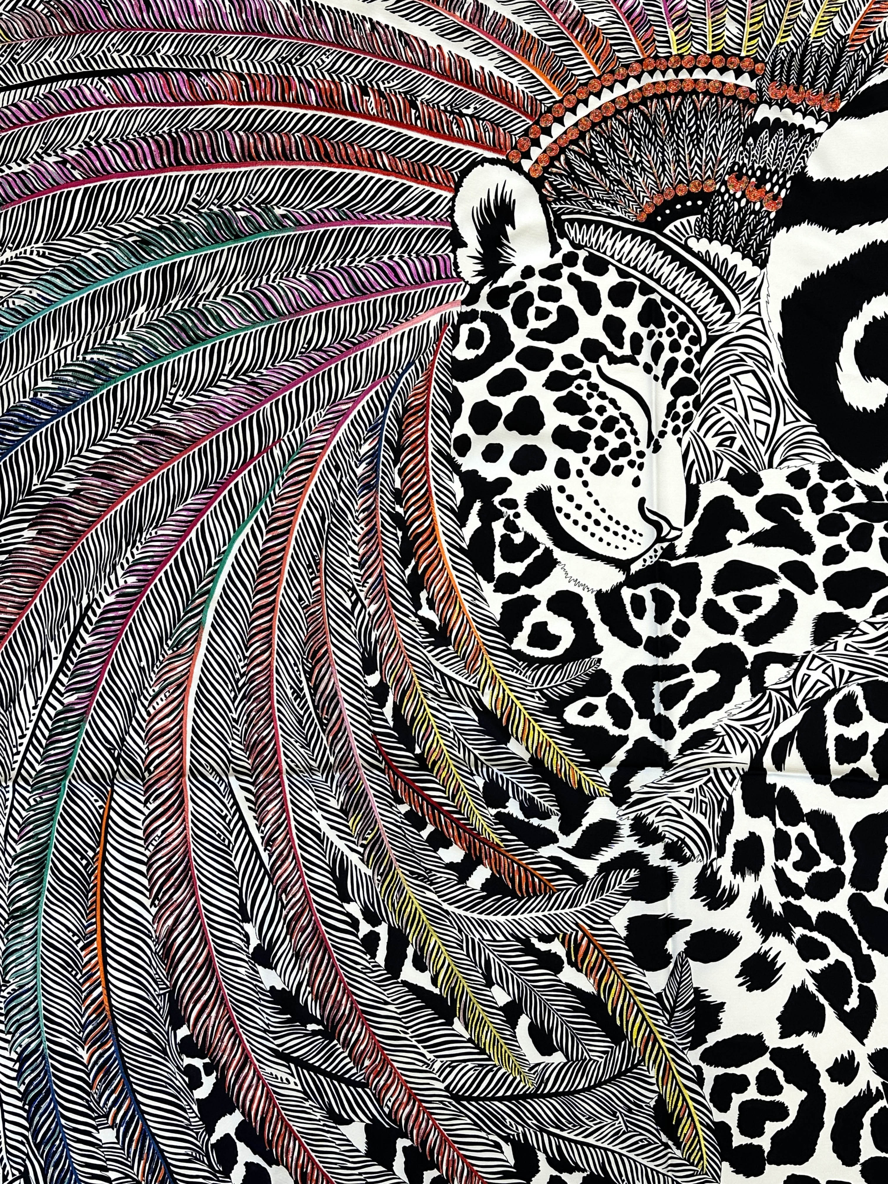 Hermès Jaguar Quetzal Coloriage Exceptional Beaded 140